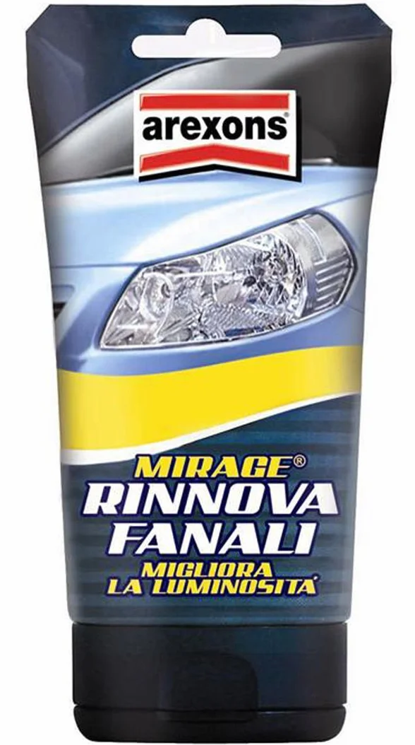 AREXONS Mirage RINNOVA FANALI RIMUOVE OPACITÀ da FANALI Parabrezza Scooter 150gr