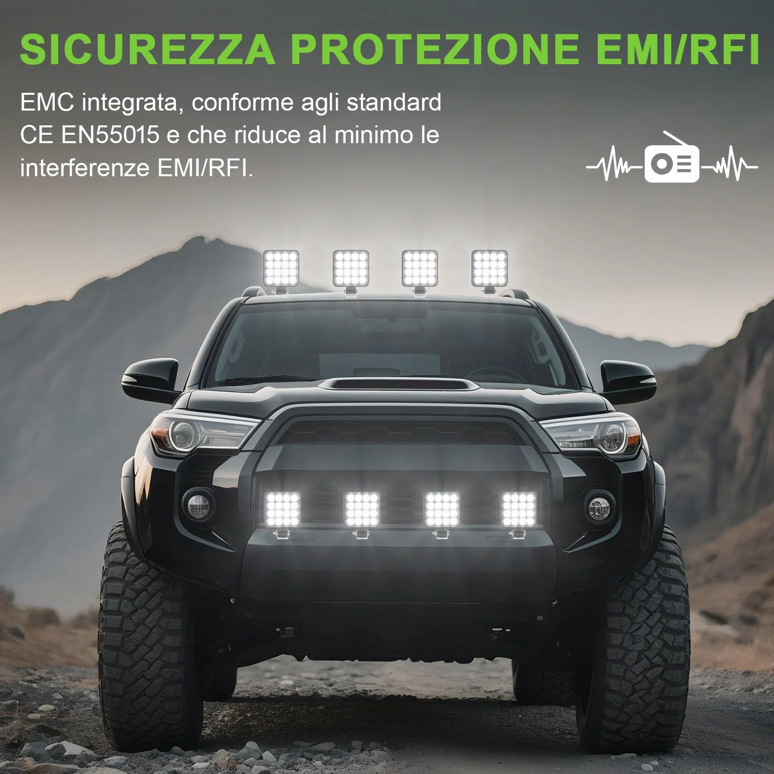 Faro di Inondazione da Lavoro LED 48W Mini Sottile IP65 Impermeabile per Camion Macchine Agricole