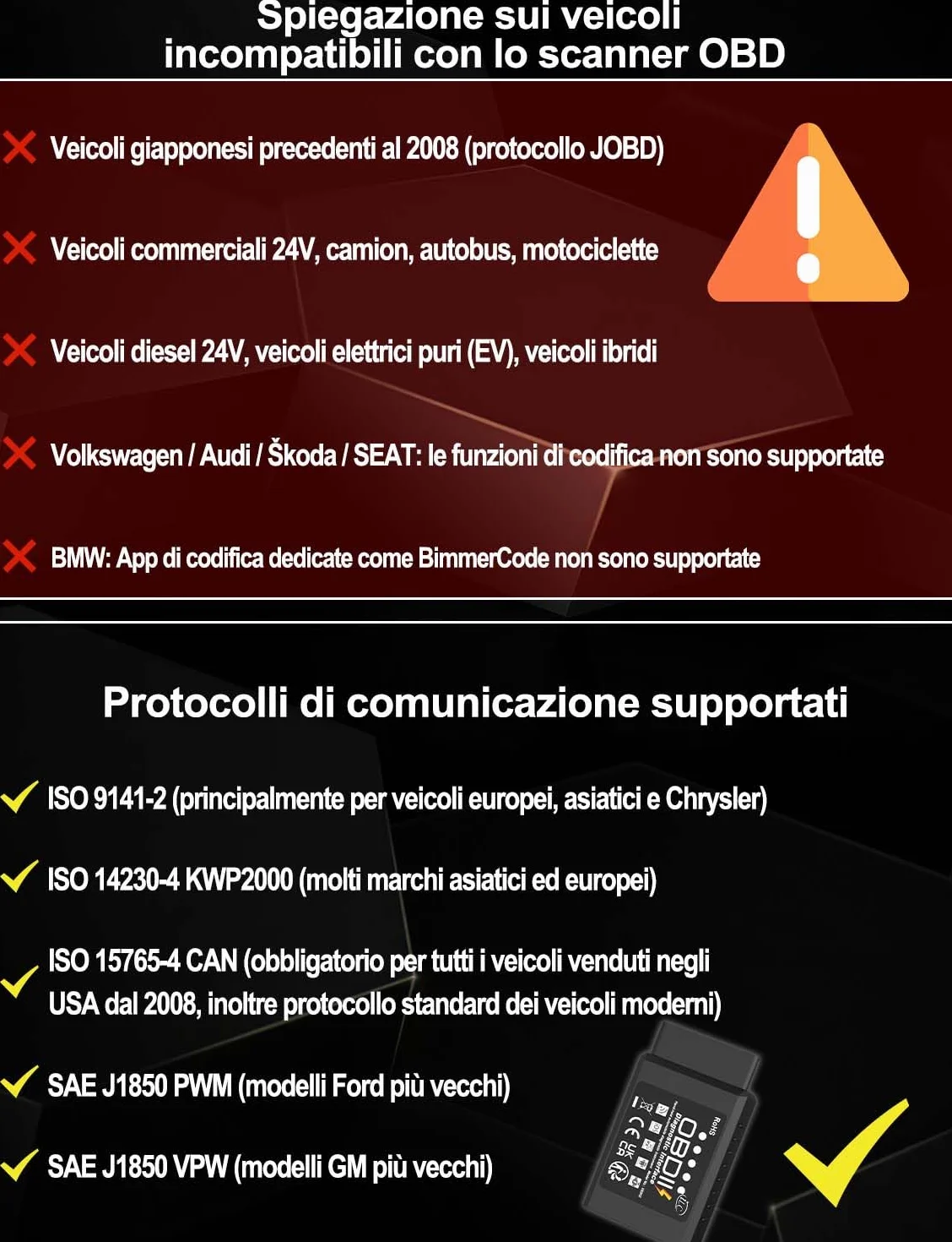 iLC OBD2 Wireless Auto Code Scanner WiFi per iOS Android Windows 3000 Codici
