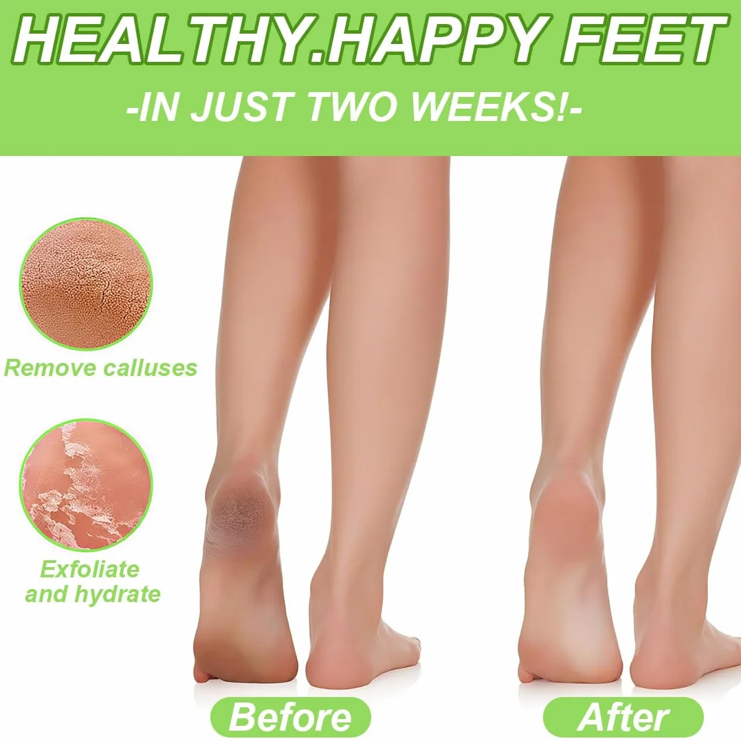 2 Paia Maschera Piedi Esfoliante Aloe ver, Maschera Esfoliante Piedi, Maschera Peeling Piedi, Rimozione Della Pelle Morta e Calli, Maschera per Piedi Efficace Cura dei Piedi i Scrub Piedi