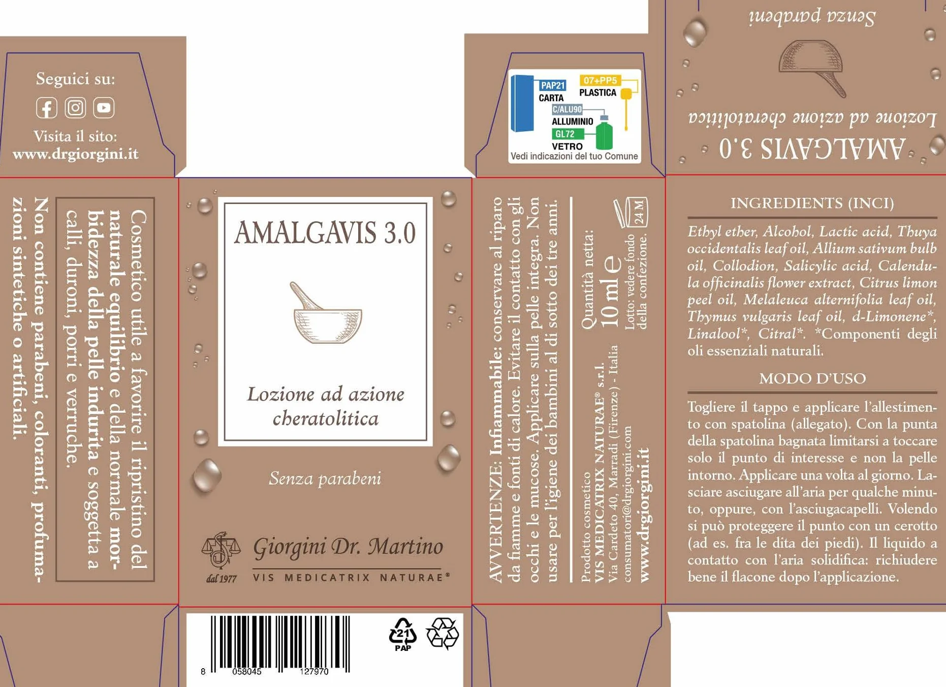 AMALGAVIS 3.0-10 ml (lozione ad azione cheratolitica)