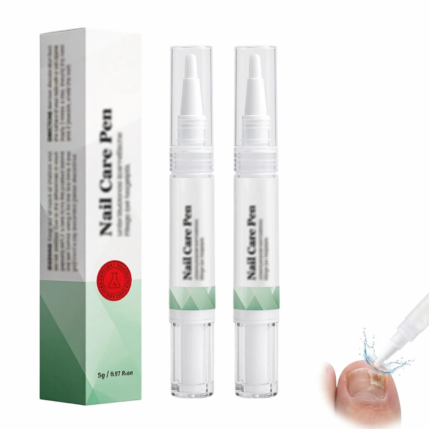 2 Pezzi Nail Care Pen per Micosi Unghie Piedi e Mani, Penna per Trattamento Unghie Danneggiate e Fragili, Soluzione per la Cura e Rigenerazione delle Unghie, 2 x 5g