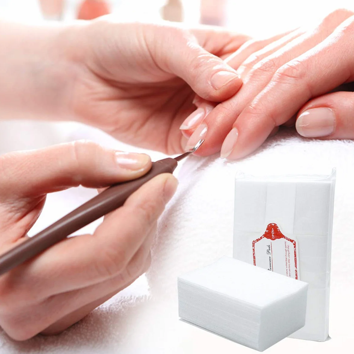 800 Pezzi Salviette in Cotone per Unghie, Tamponi di Cotone di Pulire Nail, Nail Wipe Cotton Pad Lint Free Wipes, Rimozione Del Cotone Pulitore Pad Cellulosa Unghie, Cotone per Unghie Gel