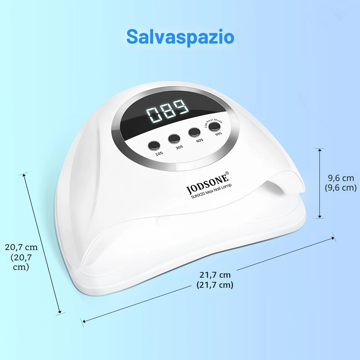 JODSONE X20 Lampada UV LED Unghie 320W 72 LED 4 Timer 10/30/60/99S Sensore di Movimento Base Staccabile