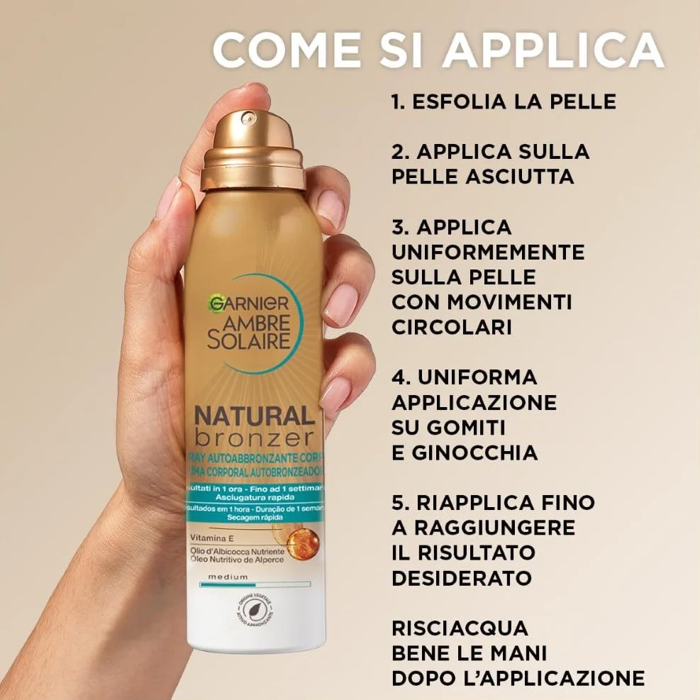 Garnier Ambre Solaire Spray Autoabbronzante Natural Bronzer 150 ml