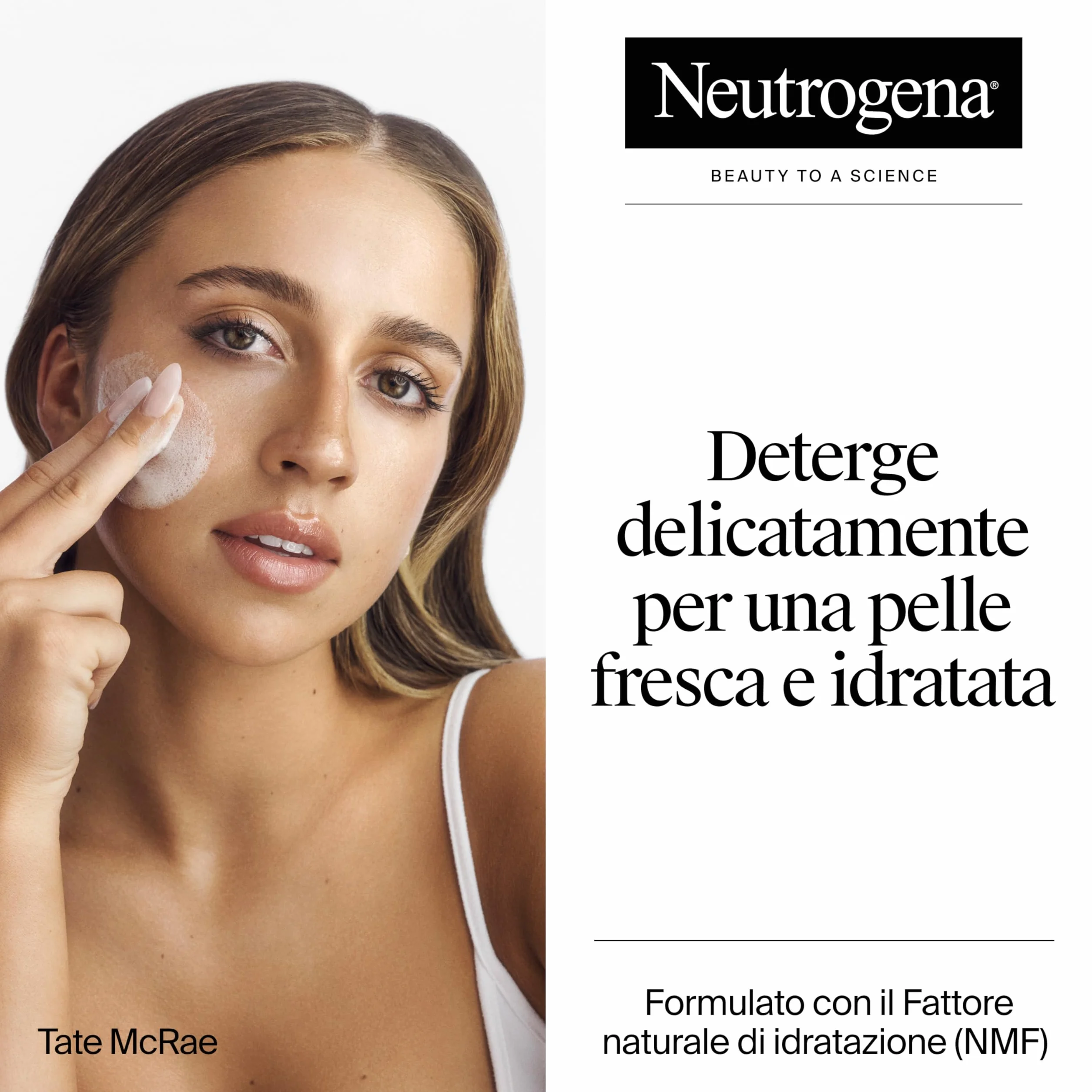Neutrogena Hydro Boost Acqua-Gel Detergente Viso Senza Profumo, Detergente schiumogeno viso con Acido Ialuronico e Glicerina idratante, Gel detergente struccante per tutti i tipi di pelle, 200 ml