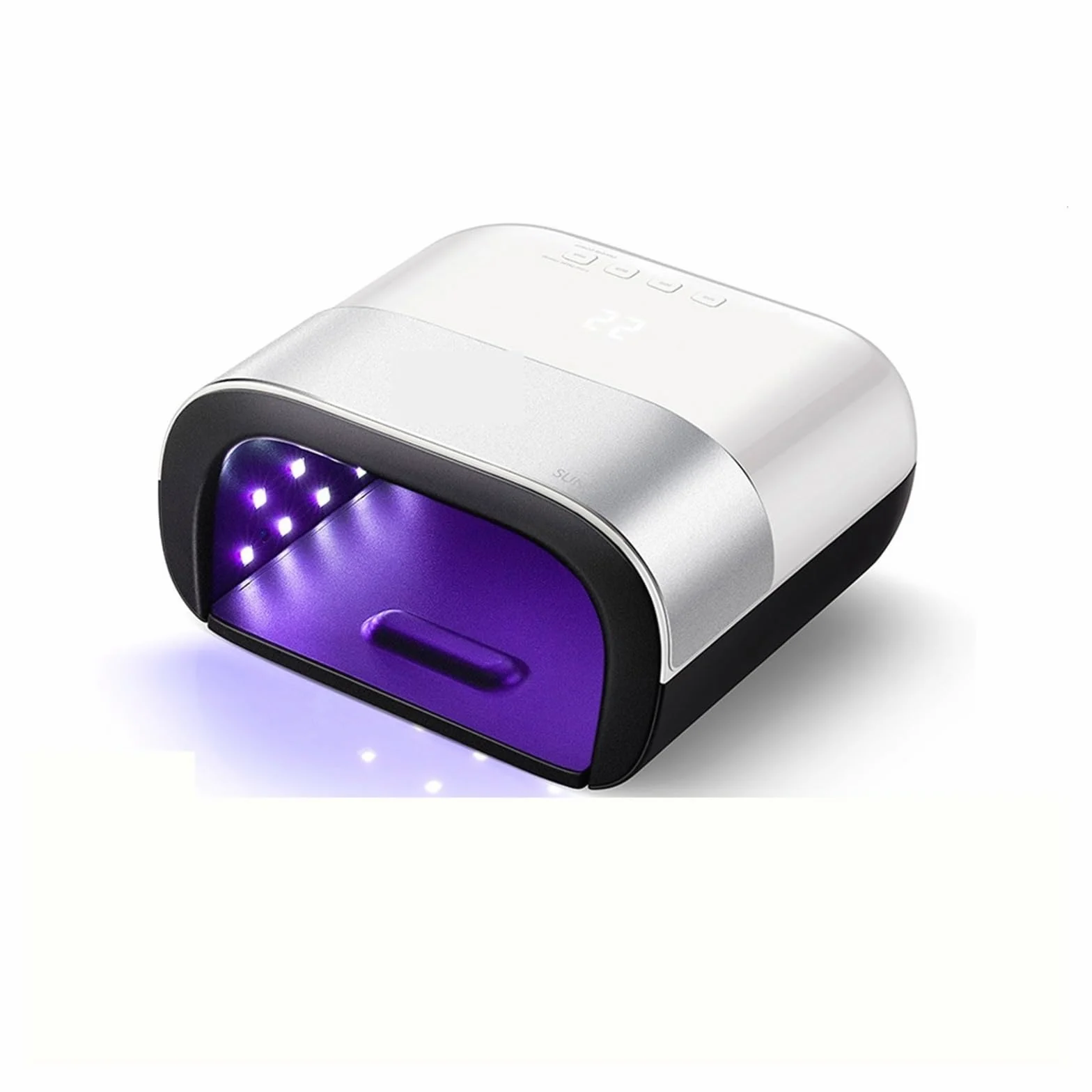 Lampada LED per unghie, Lampada for unghie a LED UV Asciugacapelli 48W Lampada a LED UV for unghie con memoria timer intelligente Display timer digitale invisibile Asciugatrice for unghie per gli aman