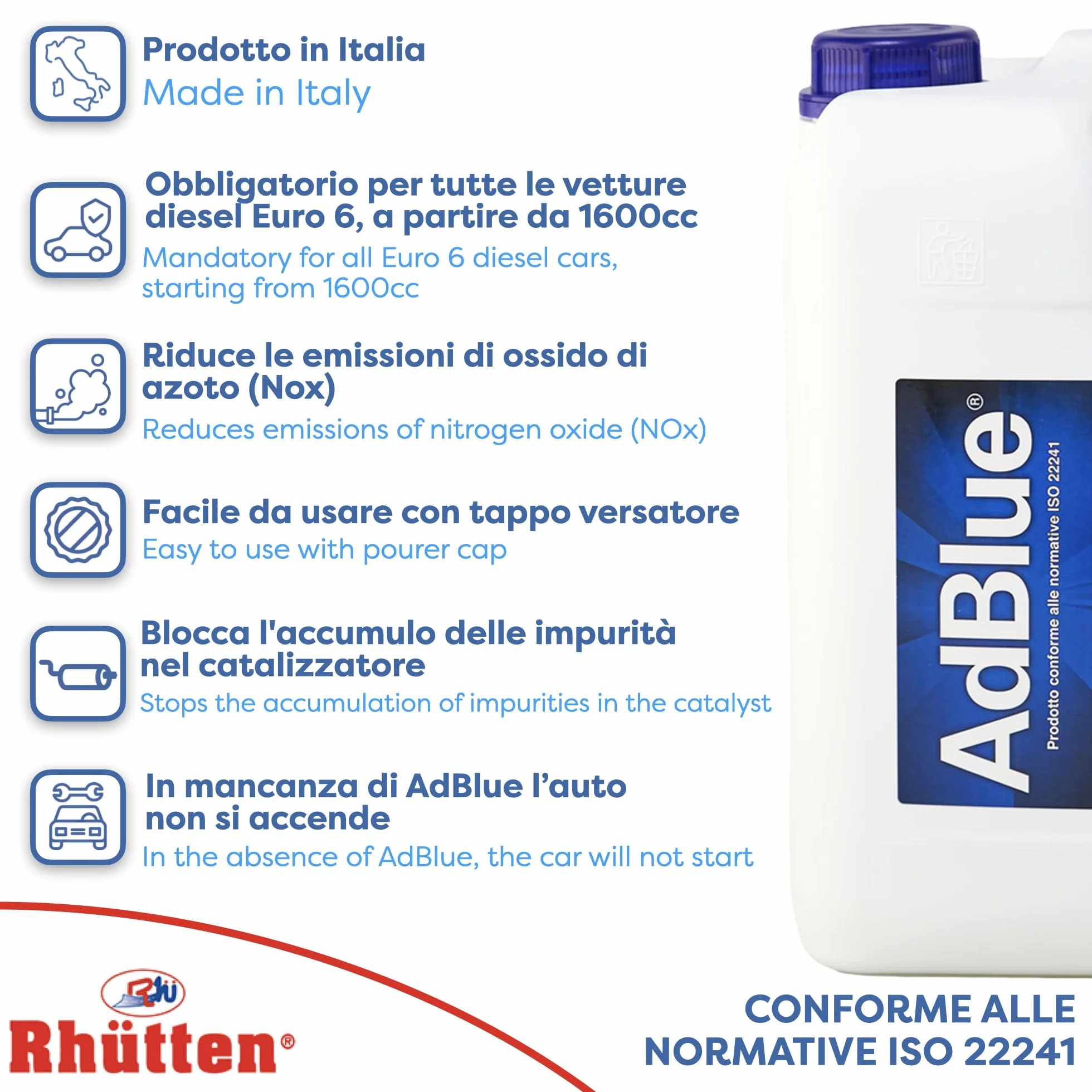 Basf AdBlue Additivo di Sintesi Urea Purissima ISO 22241 5L