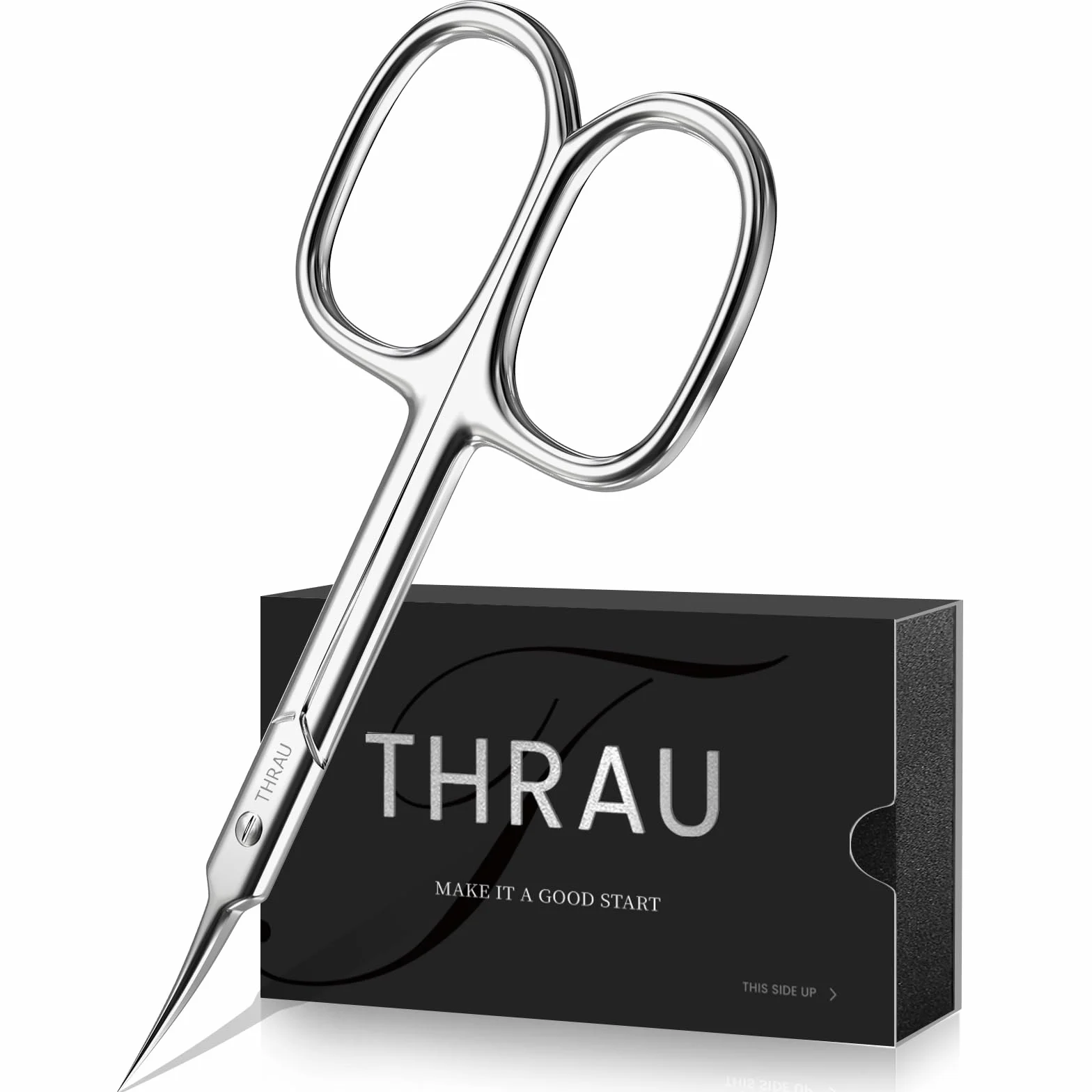 Forbici per Cuticole Extra Sottili Lama Curva Manicure Pedicure Kit Cura Unghie