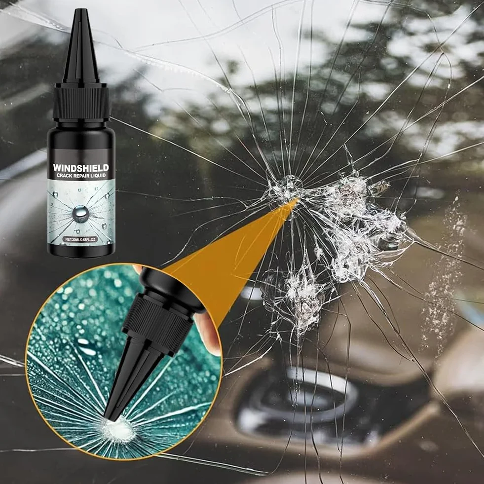 Liquido per Riparazione Crepe Parabrezza Auto, 20 ml
