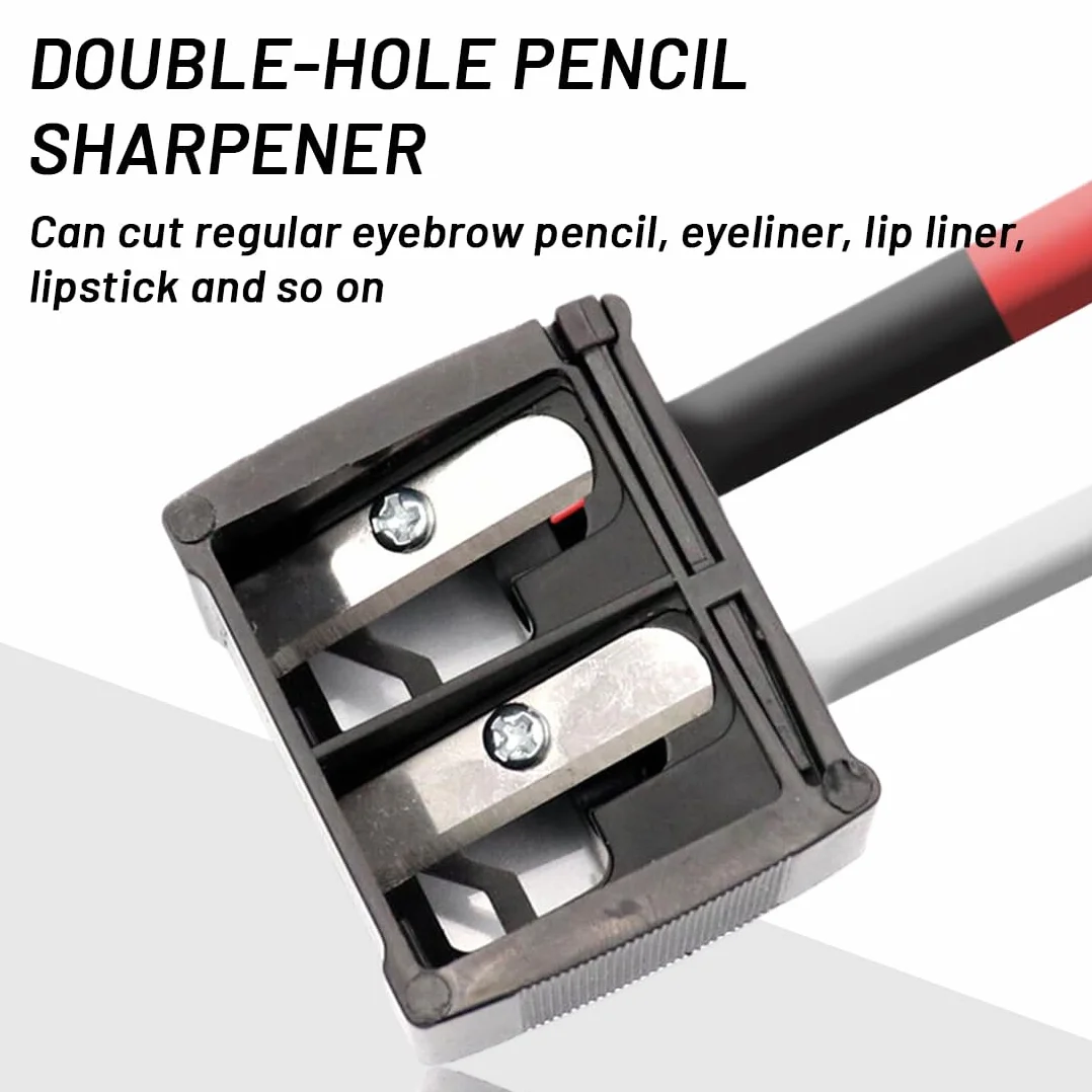 Temperamatite per il trucco CATOR 2 pezzi, temperamatite per eyeliner, universale per sopracciglia e labbra, lama di precisione