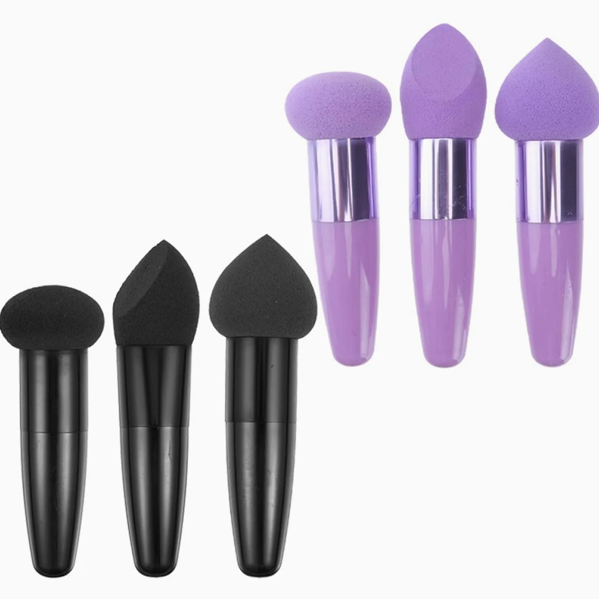 Alipis Set 6 Pezzi Pennelli da Trucco a Forma di Penna in Lattice, Pratici e Confortevoli, Portatili e Delicati per Applicazione Fondotinta Professionale