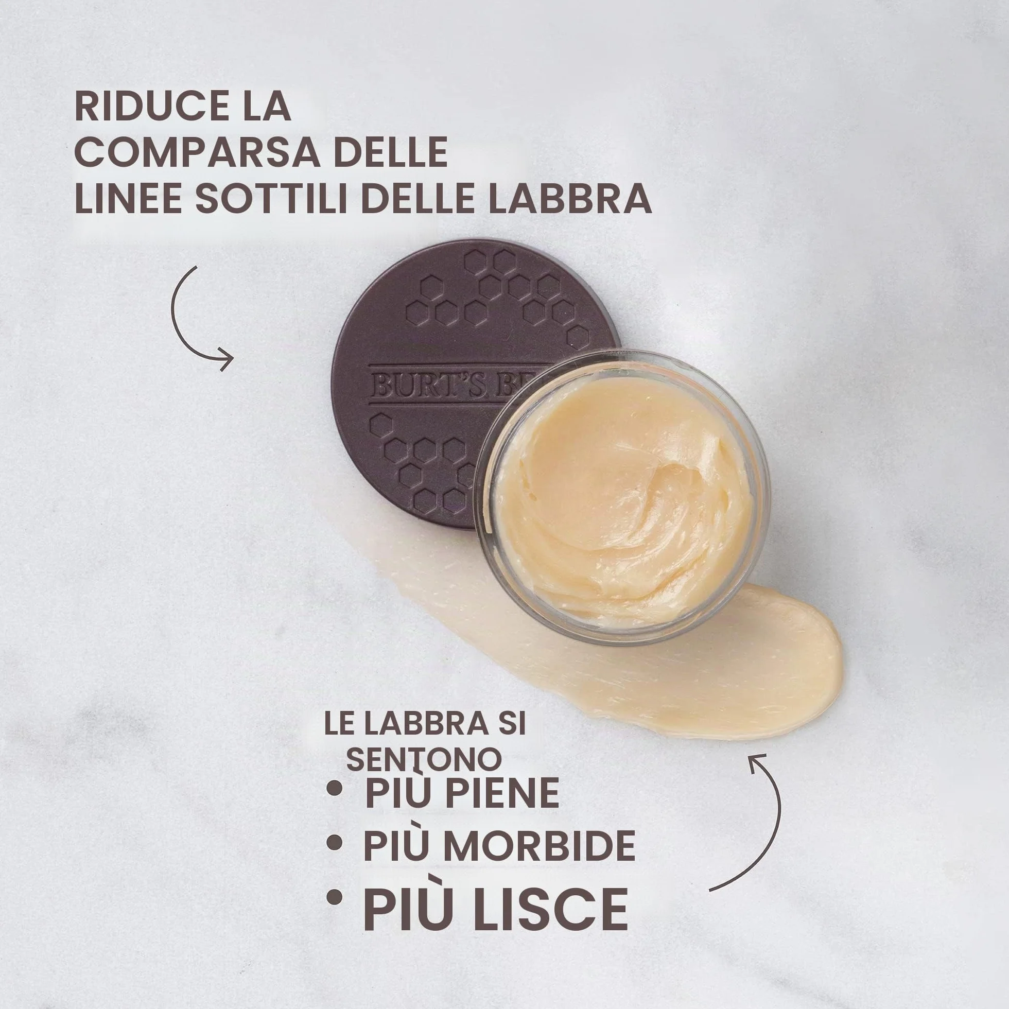 Burt's Bees Maschera Notturna per Labbra, Trattamento Riparatore con Ceramidi e Oli Ultra Condizionanti, Idratazione Intensa e Riduzione delle Linee Sottili, 7.08 g