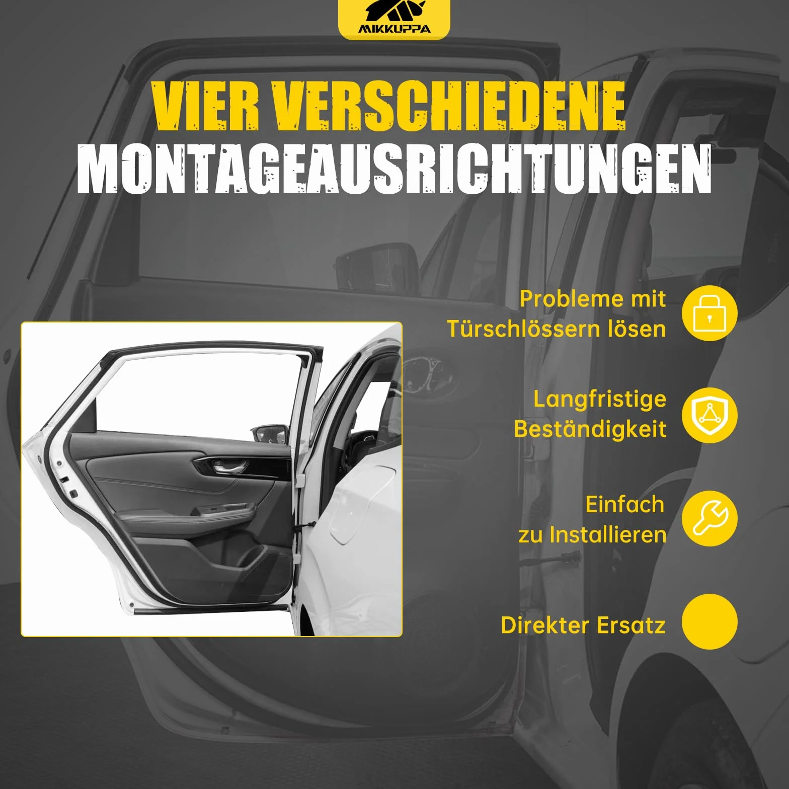 MIKKUPPA Serratura porta posteriore sinistra Golf 5 Touran Jetta motore regolazione chiusura centralizzata