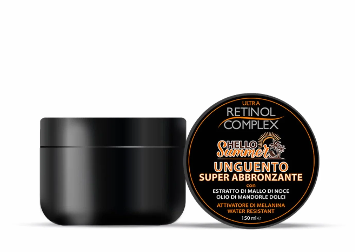 Unguento Super Abbronzante Attivatore Melanina Water Resistant 150 ml Ultra Retinol Complex