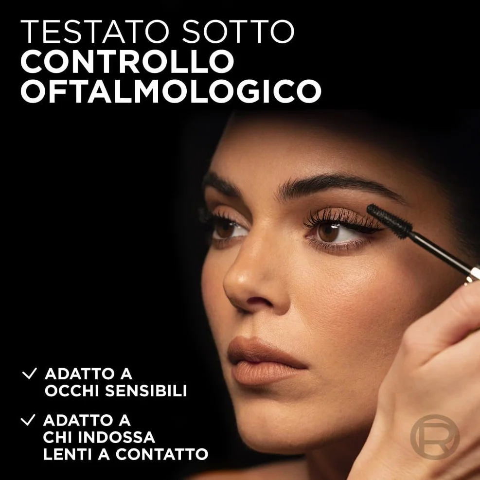 L'Oréal Paris Mascara Volumizzante Panorama by Volume Million Lashes, Nero, 5% Stretchflex Complex, Adatto a Occhi Sensibili