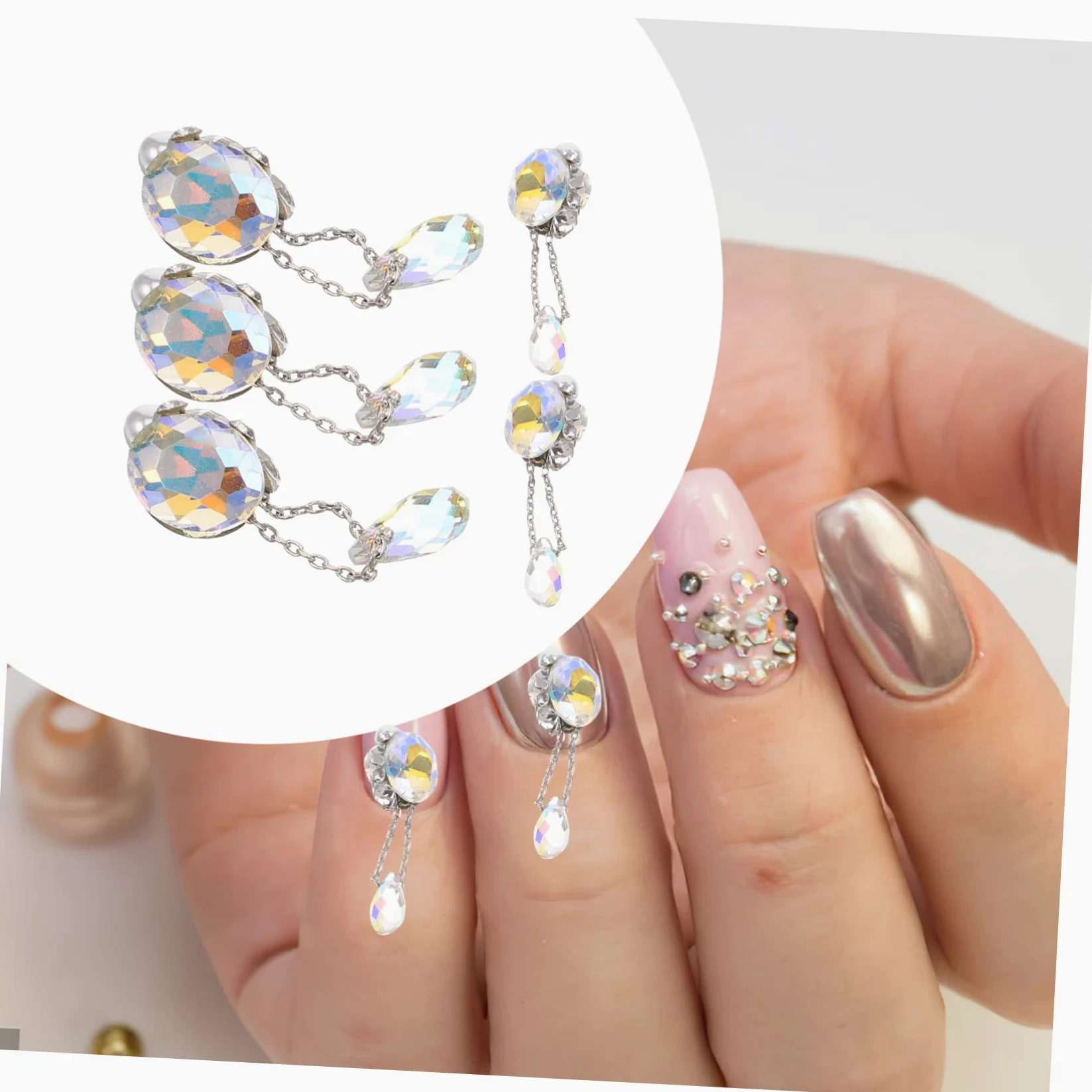 3 Set Ciondoli Per Unghie Accessori Per Nail Art Decorazioni Manicure Design E Unico Per Creazioni Te 5 Pezzi*3