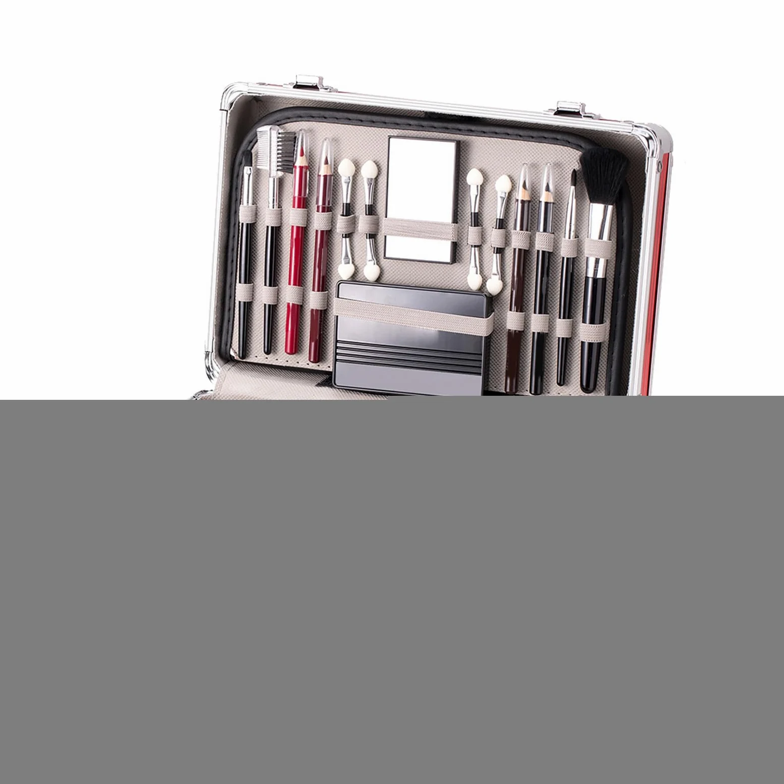 Set trucco per principianti, kit trucco per adolescenti | Set completo di cosmetici iniziali,Ombretto, fard, per sopracciglia, rossetto, smalto, pennello per sopracciglia con custodia