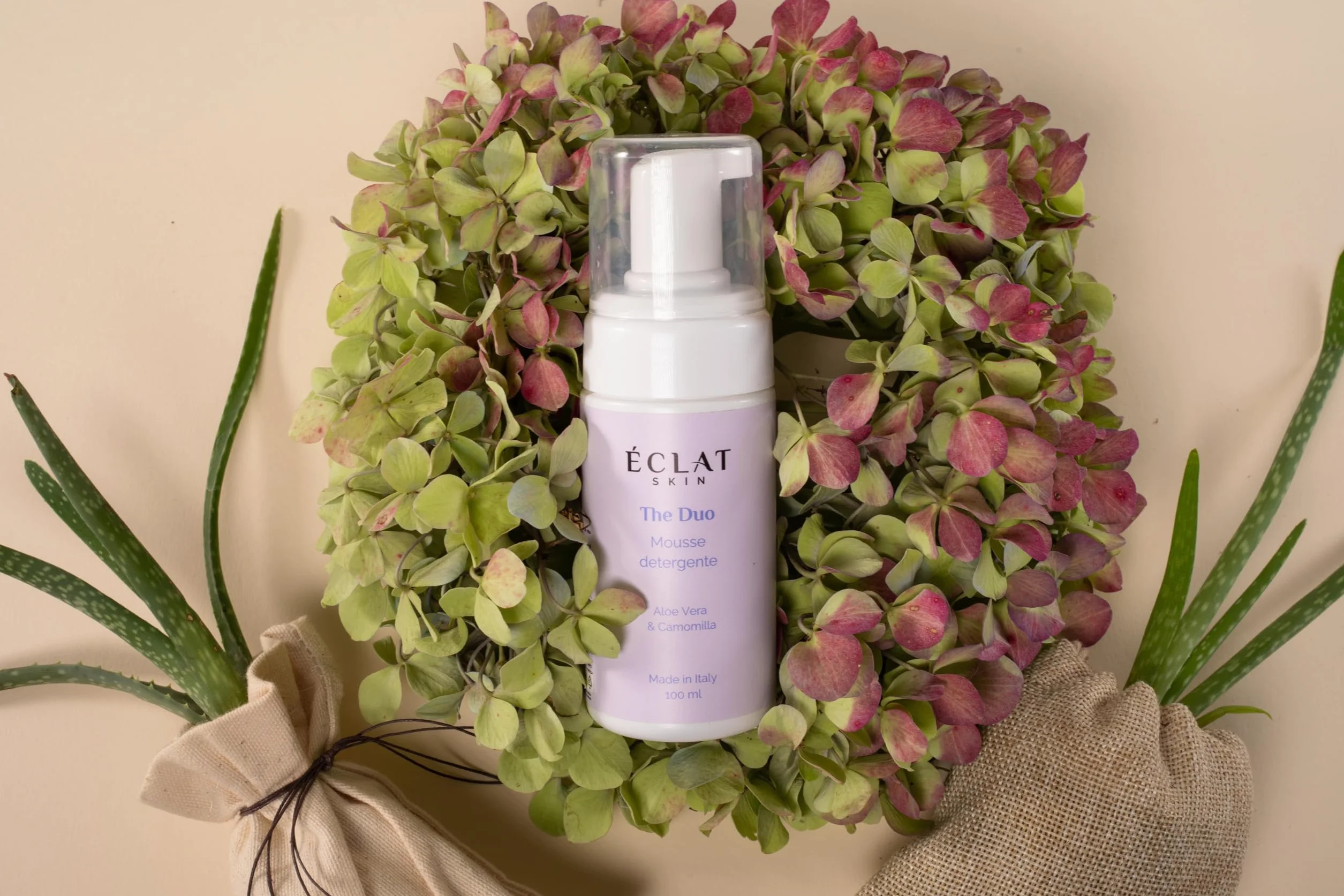 Mousse Detergente, Pulizia del Viso Delicata ed Efficace, Doppia Detersione, Struccante, Anti impurità e punti neri, 100ML