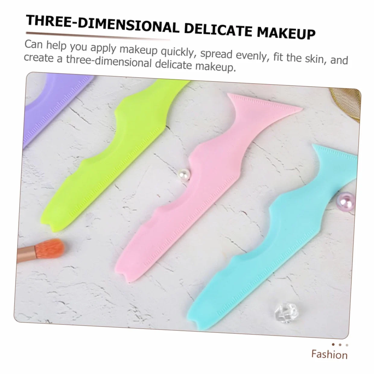 minkissy 5 Set Di Stencil Per Sopracciglia in Silicone Applicatore Per Eyeliner Strumento Per Il Trucco Ombretto Ragazza Forniture Aiuto Per Il Trucco 3 Pezzi*5