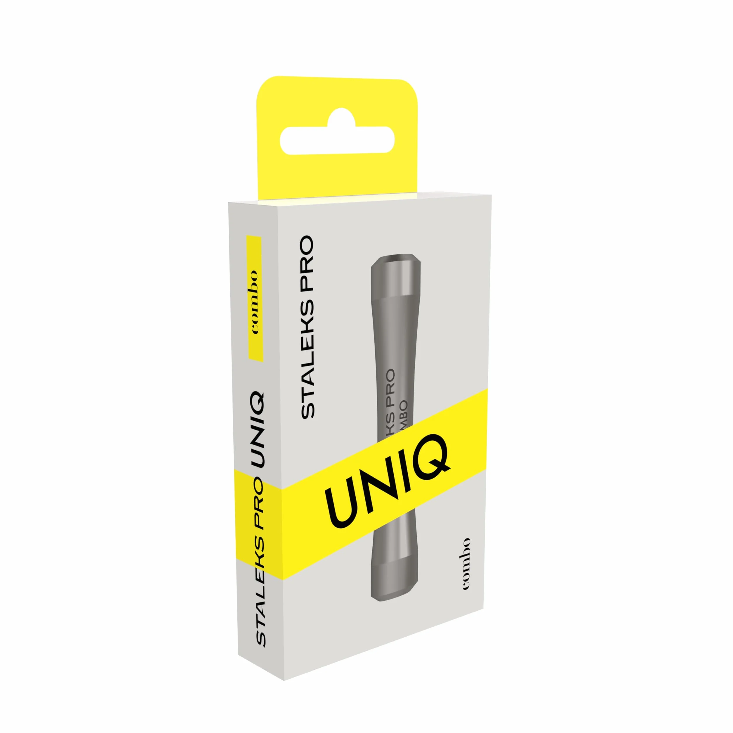 Staleks Combo UNIQ 10 Maniglia - Base Pusher Modulare in Alluminio per Parti di Lavoro Sostituibili - Design Ergonomico Leggero per Tecnici delle Unghie