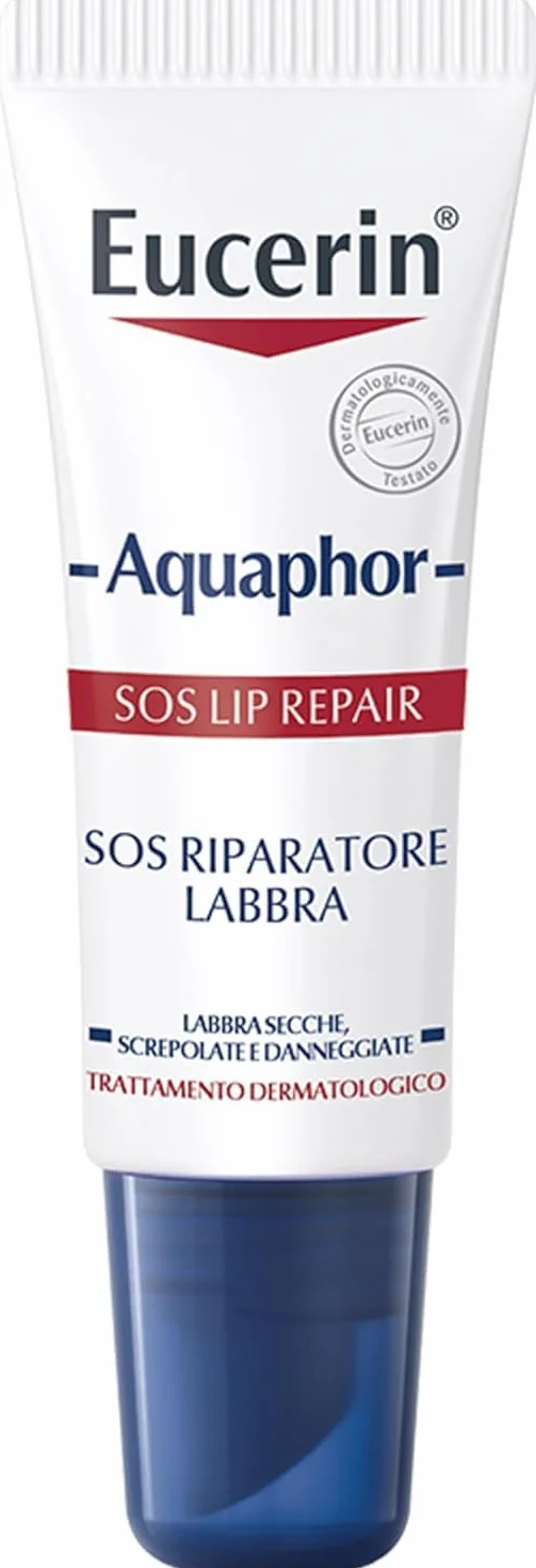 Eucerin Aquaphor SOS Riparatore Labbra 10 g Balsamo labbra azione rapida pelle secca screpolata