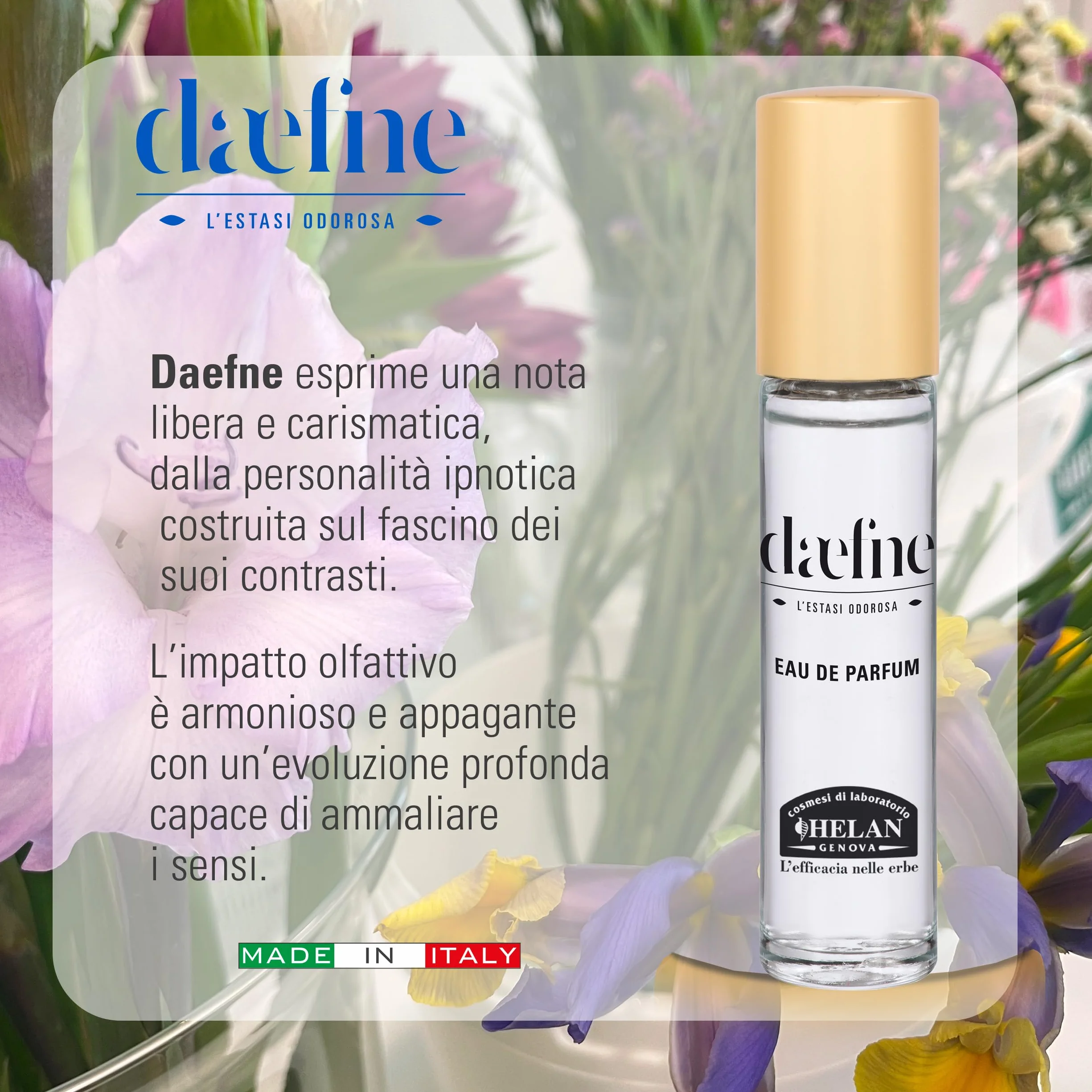 Helan Daefne - Cofanetto Regalo Donna con Profumo Donna Fiorito 10ml + Crema Mani Secche e Screpolate con Vitamina C e E Rivitalizzante Unghie 50ml, Idee e Regali per Lei Beauty Naturale Made in Italy