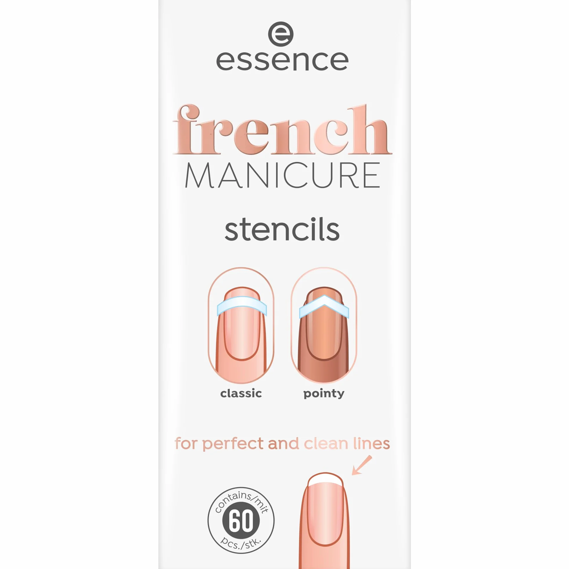 Essence French Manicure Stencil 60pcs