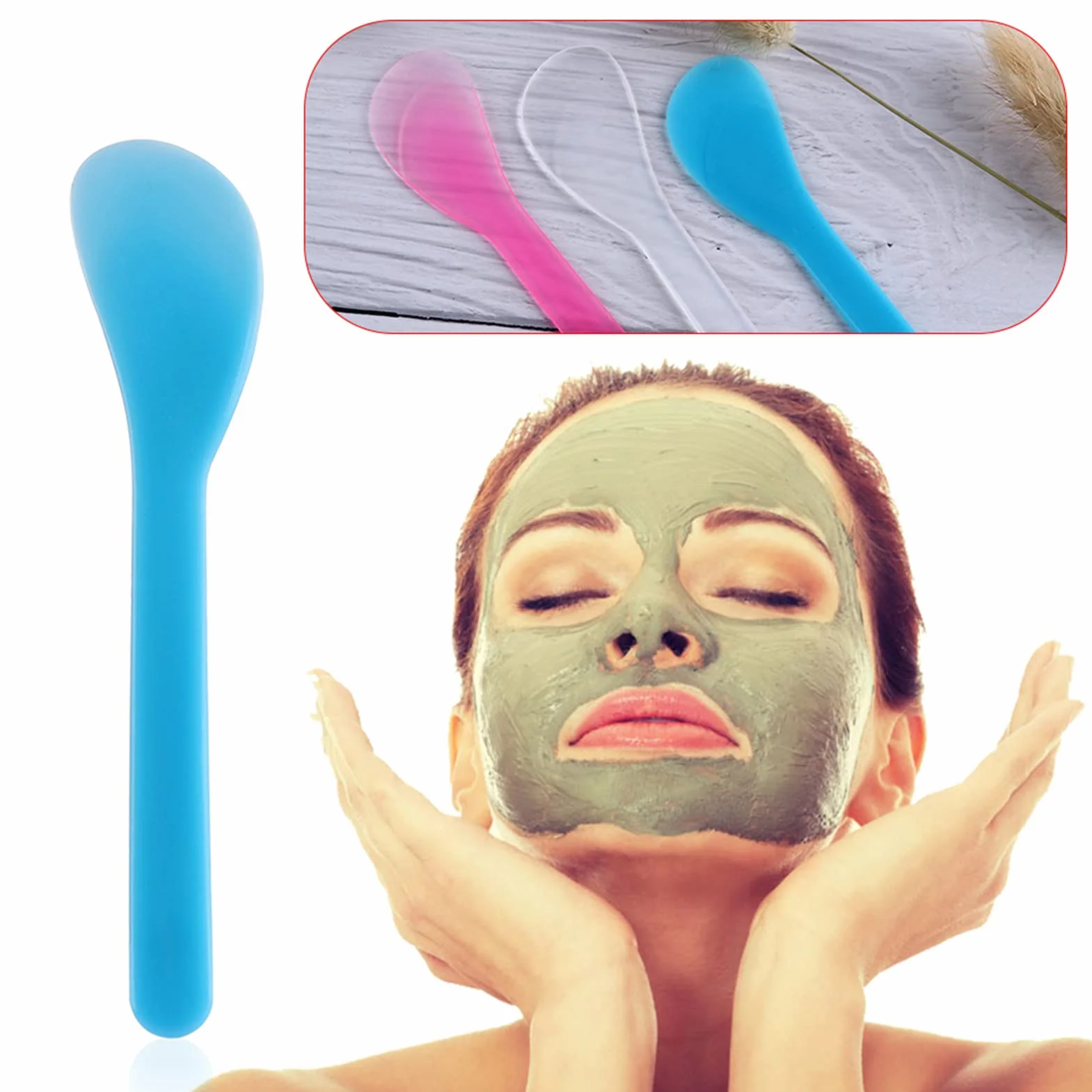 Spatola per mascherine fai da te, 100 spatole per trucco, bastoncini per cosmetici da miscelare, miscelare cucchiai cosmetici, spatole, colori casuali