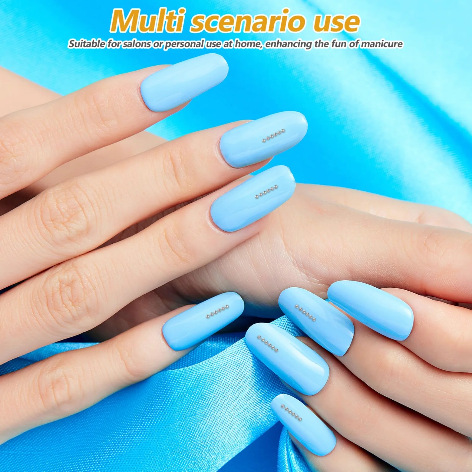 Perline Decorative per Unghie in Metallo 500g Design Rotondo Raffinato e Resistenti per Manicure Art Feste Accessori Unghie Donna