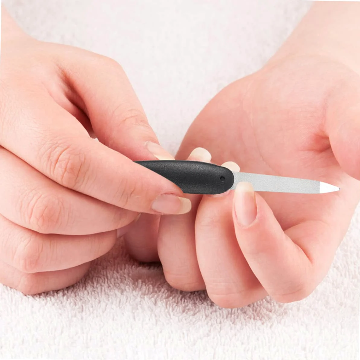 minkissy 40pezzi Limette Per Unghie Pieghevoli Metallo Strumenti Per Manicure Doppia Faccia Design Portatile e Pratico Per Unghie Per Casa e Viaggi