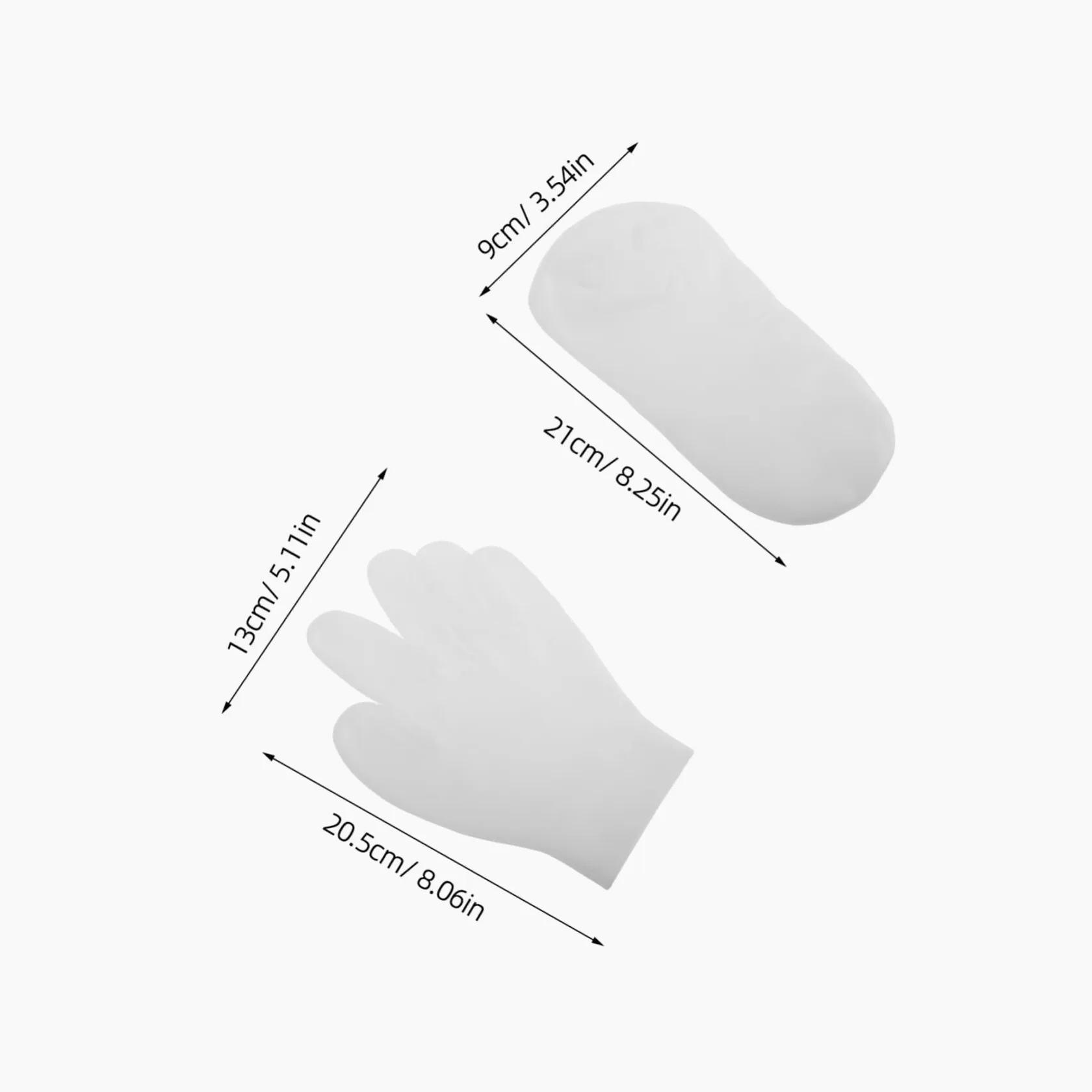Toddmomy 8 Calzini in Silicone Idratanti per Piedi e Guanti Elasticizzati Trattamento Riutilizzabile per Secca e Screpolata Morbide Spiaggia Adatte e