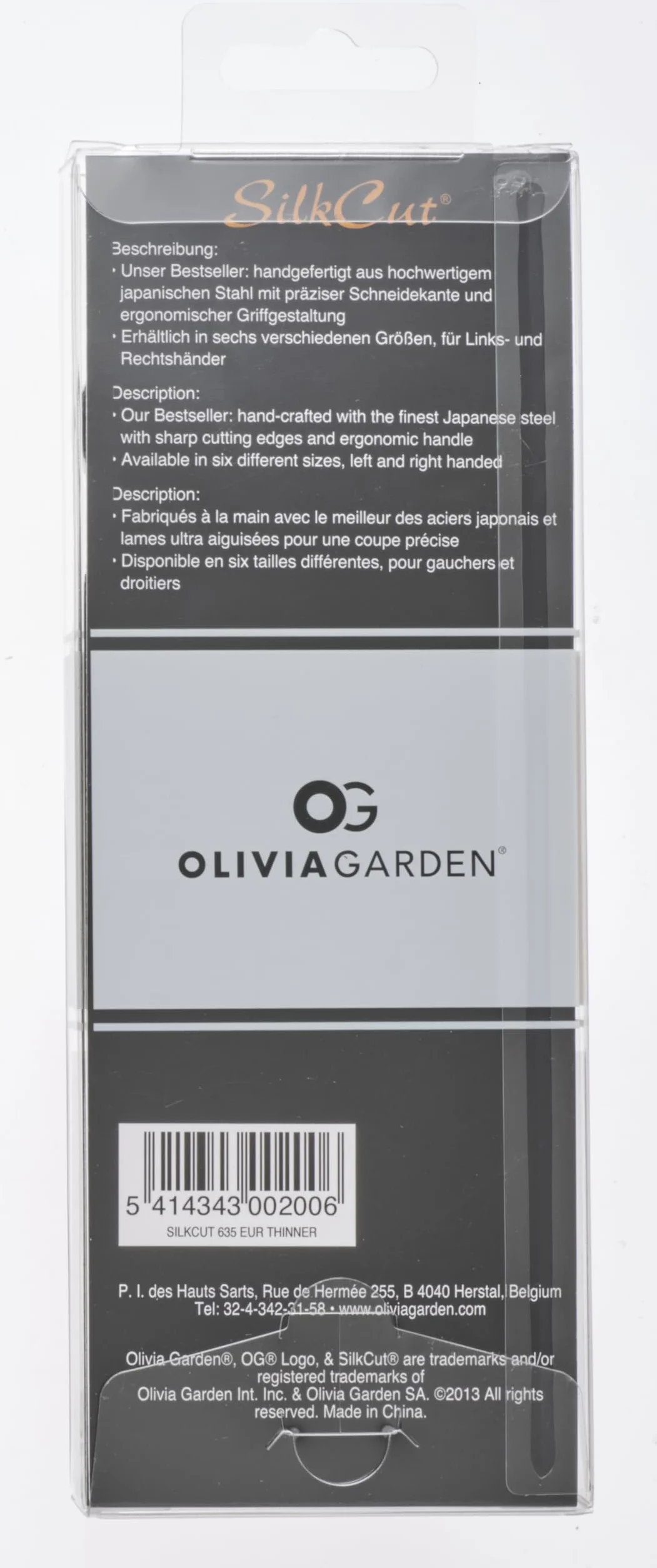 Olivia Garden Silkcut 6.0" 35 denti Forbici Europee per Sfoltimento - Forbici per Destri