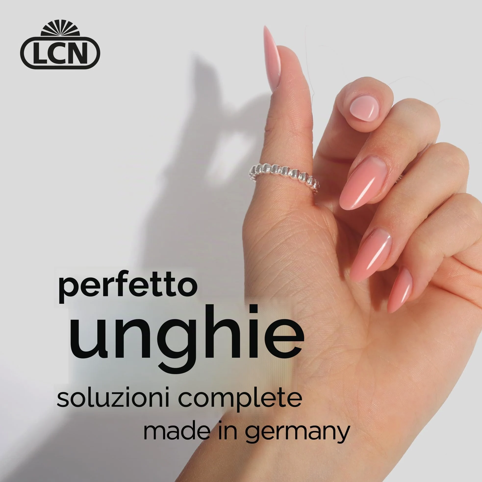 LCN Set di base in gel UV, set per nail art per principianti per unghie in gel, pacchetto completo per unghie perfette, con lampada LED UV, vegano, privo di acidi e HEMA