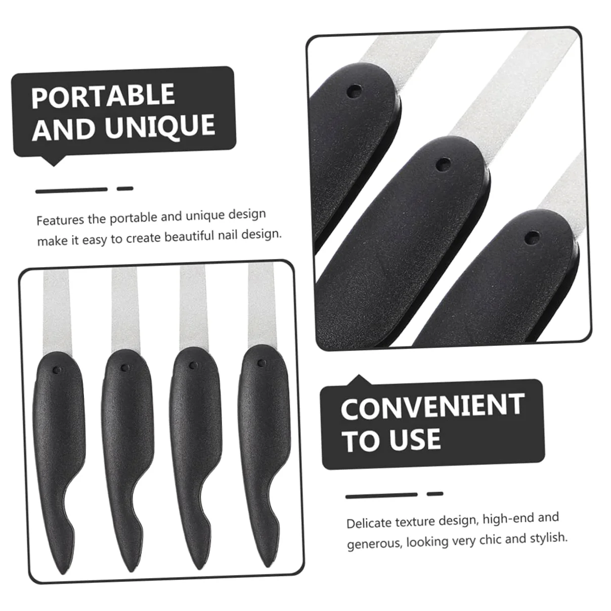minkissy 40pezzi Limette Per Unghie Pieghevoli Metallo Strumenti Per Manicure Doppia Faccia Design Portatile e Pratico Per Unghie Per Casa e Viaggi