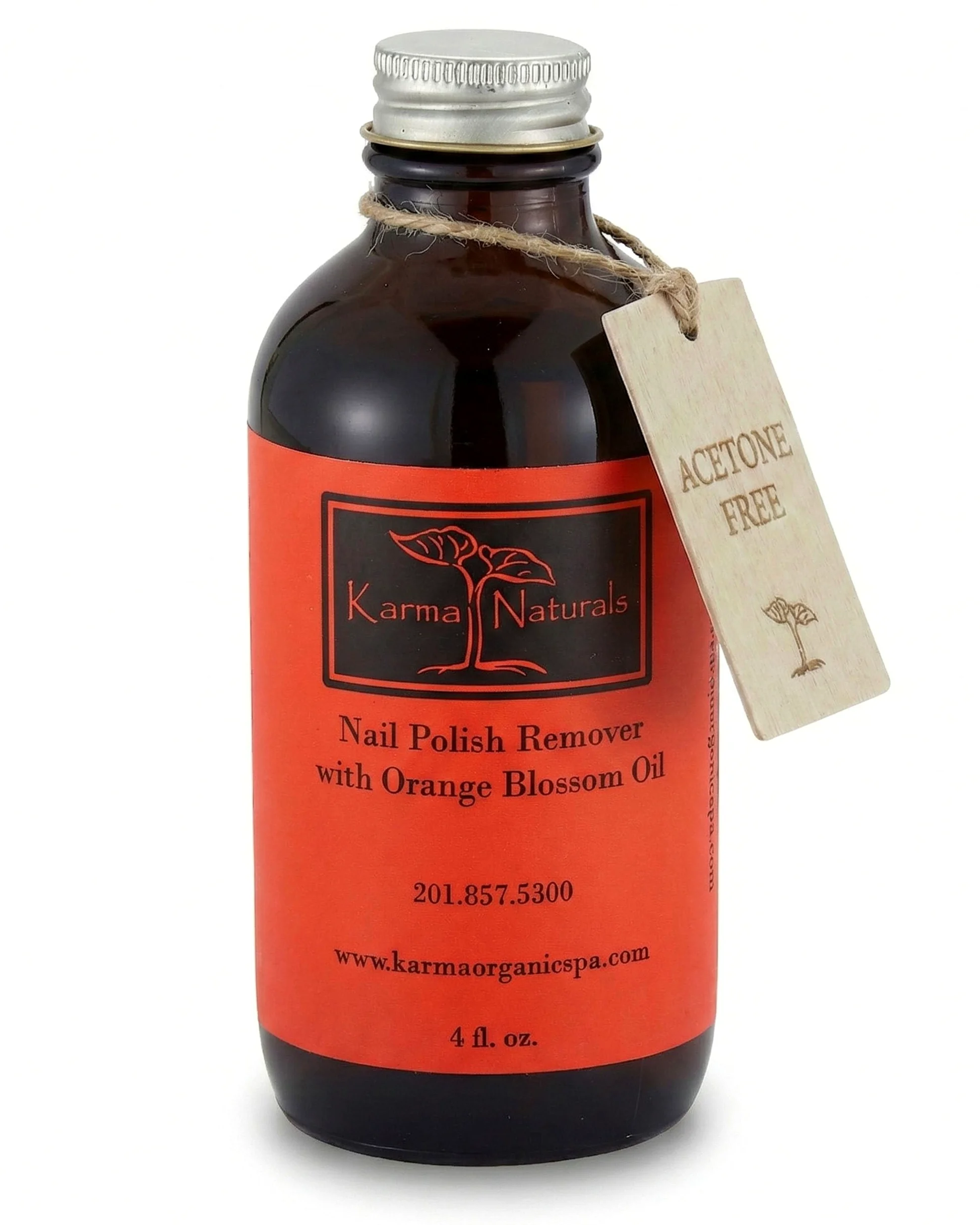 Karma Naturals - Solvente per unghie con fiori d'arancio, atossico, vegano, cruelty free, senza acetone, rinforzante per unghie, 10 ml