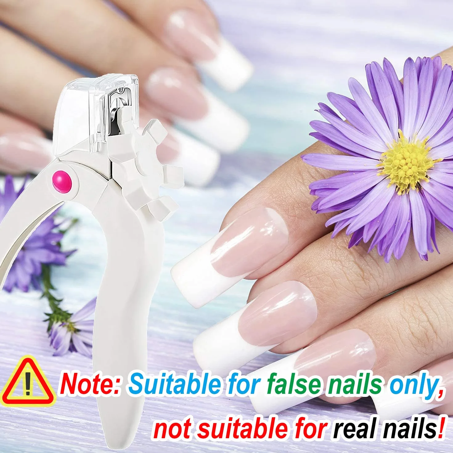 Tagliaunghie Professionale in Acciaio Inossidabile per Unghie Finte in Gel con Lame Removibili