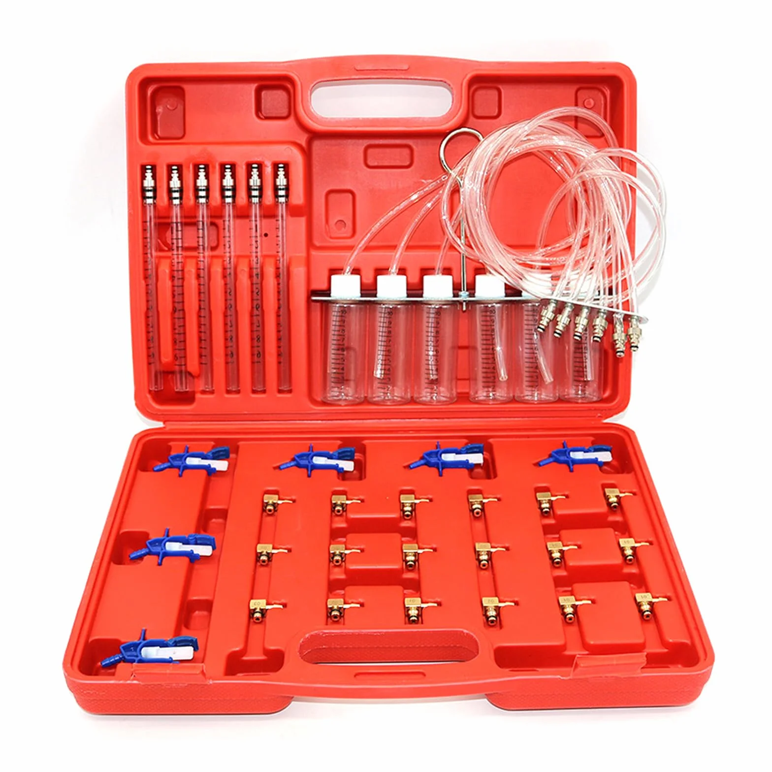 Common Rail Tester 6 cilindri Adattatore Common Rail Kit di strumenti di prova per iniettori con 24 adattatori