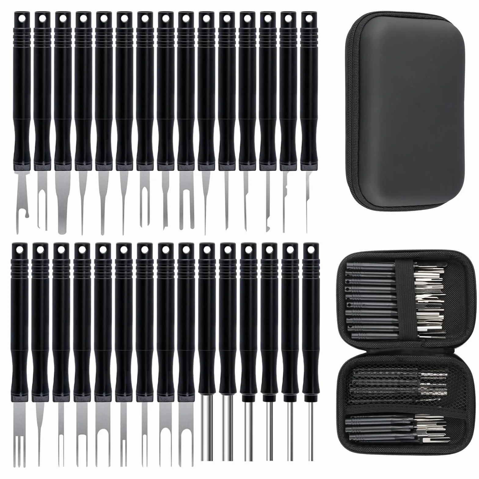 Kit di Strumenti di Rimozione Terminale 36 Pezzi, Estrattore Connettori Elettrici, Pin Rimozione Cablaggio Auto