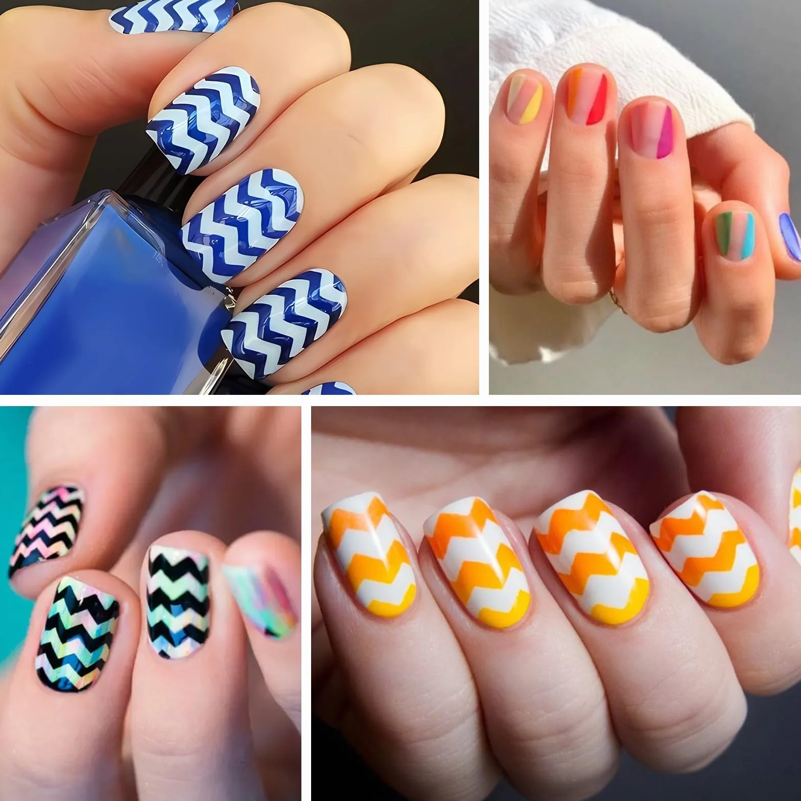 36 fogli per manicure francese, stencil per unghie autoadesive, timbri per unghie, guide francesi, per manicure, decorazione fai da te, 12 modelli