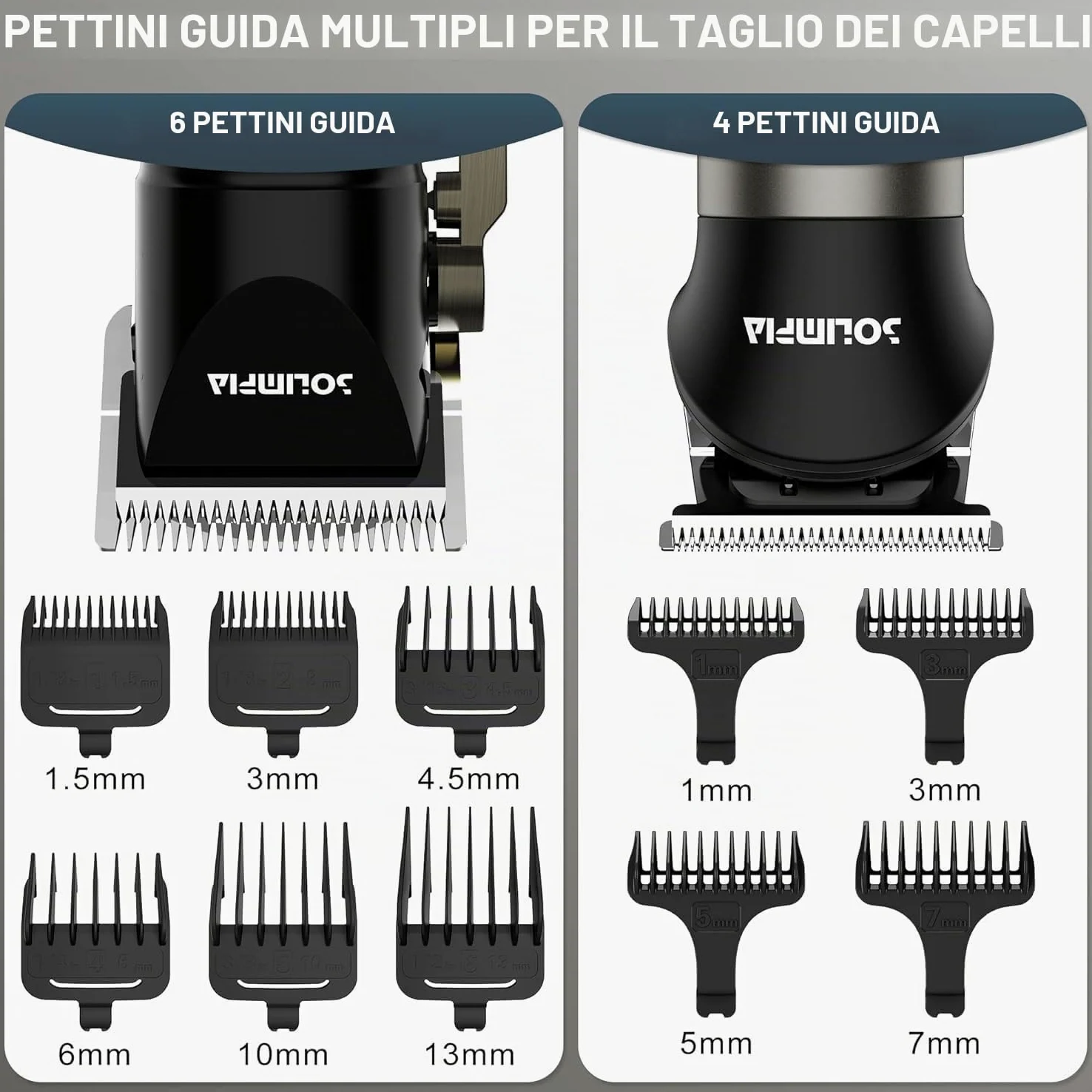 Solimpia Hair Clipper & Trimmer Professionale Barber Home Grooming Kit Ricaricabile Elettrico Beard Body Hair Trimmer Cordless Hair Clipper per Uomini Regalo Del Bambino