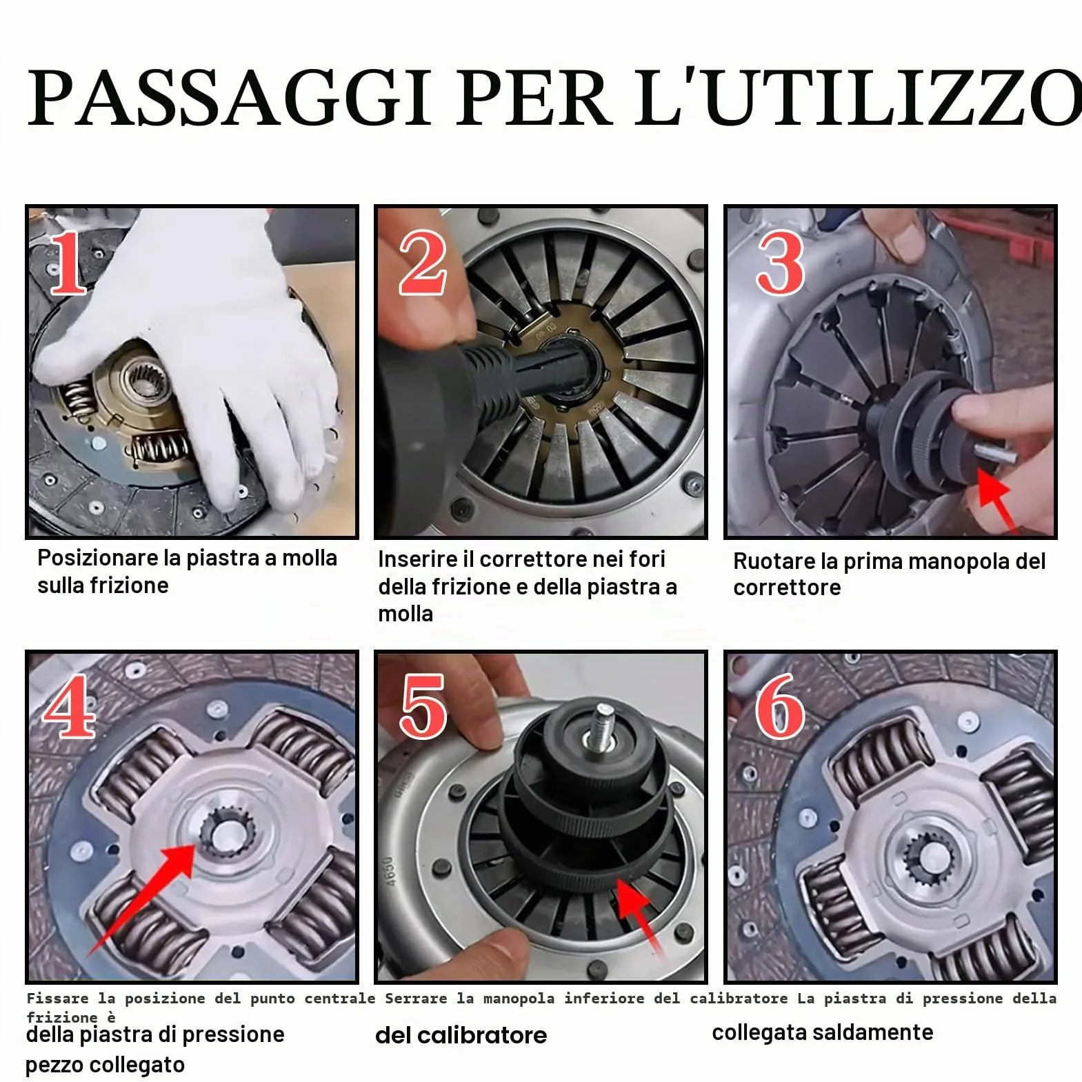 Strumento di Allineamento della Frizione Universale per Auto, Kit Centraggio Disco Frizione