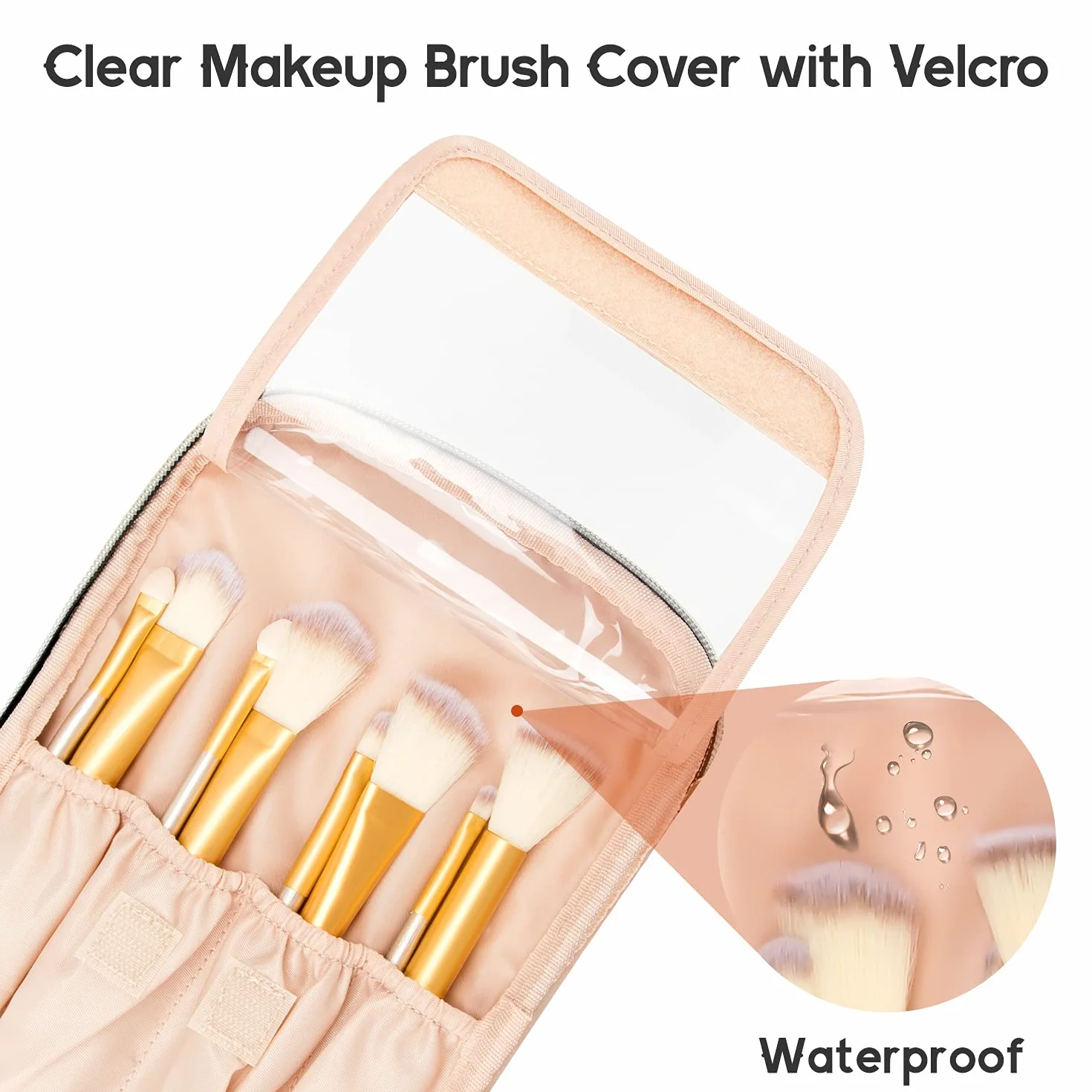 Borsa per il trucco, borsa cosmetica portatile, organizer per il trucco da viaggio, grande capacità, nera per donne, borsa da toeletta per ragazze con manico e divisorio da viaggio, A-Nero, Da viaggio