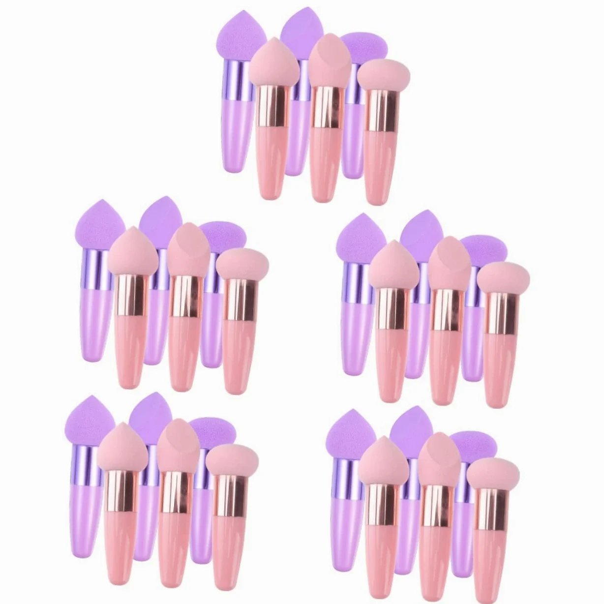 minkissy 30pezzi Spugnette Per Fondotinta e Pennelli Per Make-up Multifunzionali Strumenti Cosmetici Per Applicazione Facile e Precisa Per Casa e Salone Di Bellezza