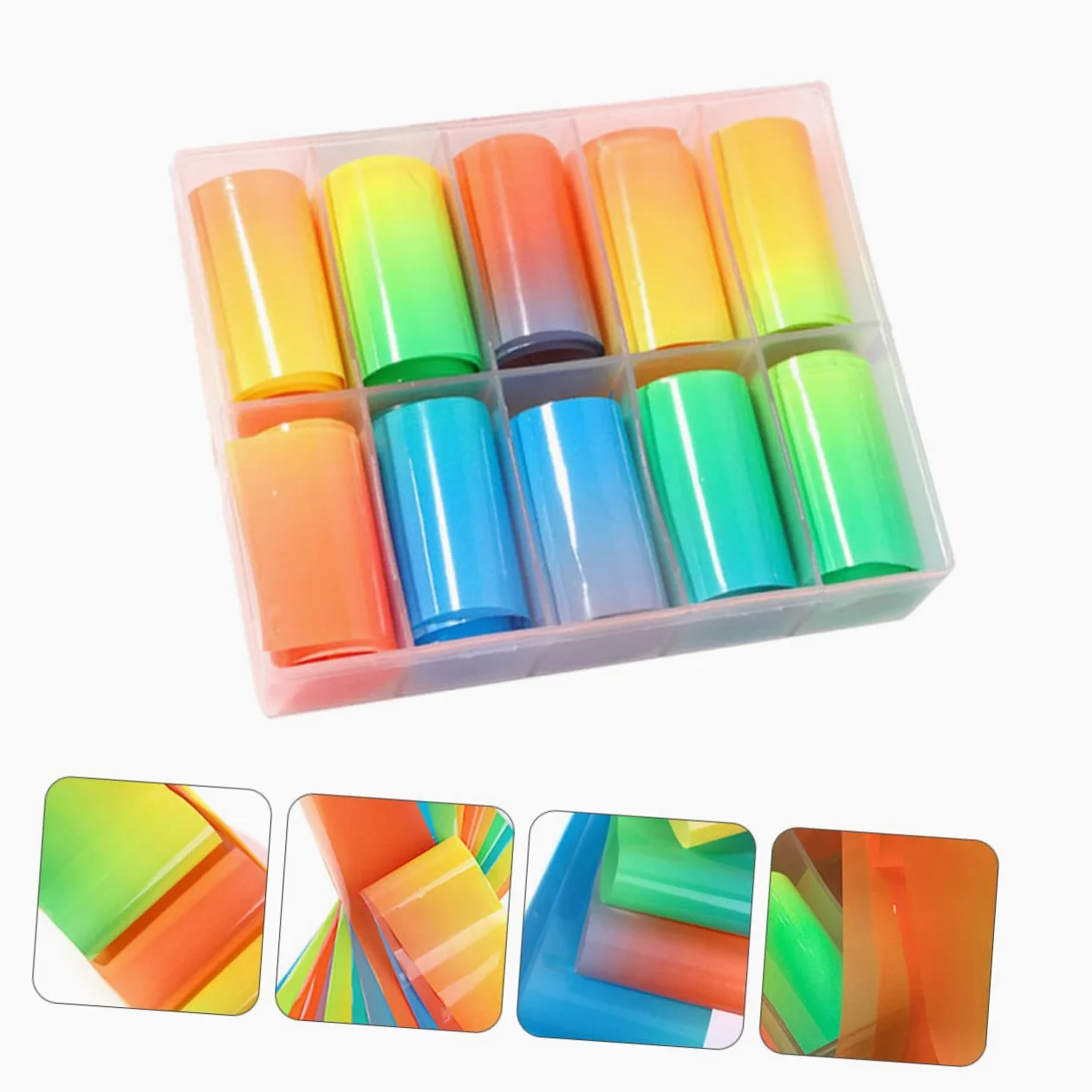 Healeved Adesivi Per Unghie Fluorescenti Decorazioni Nail Art Per Unghie Facili Applicare Manicure e Speciali