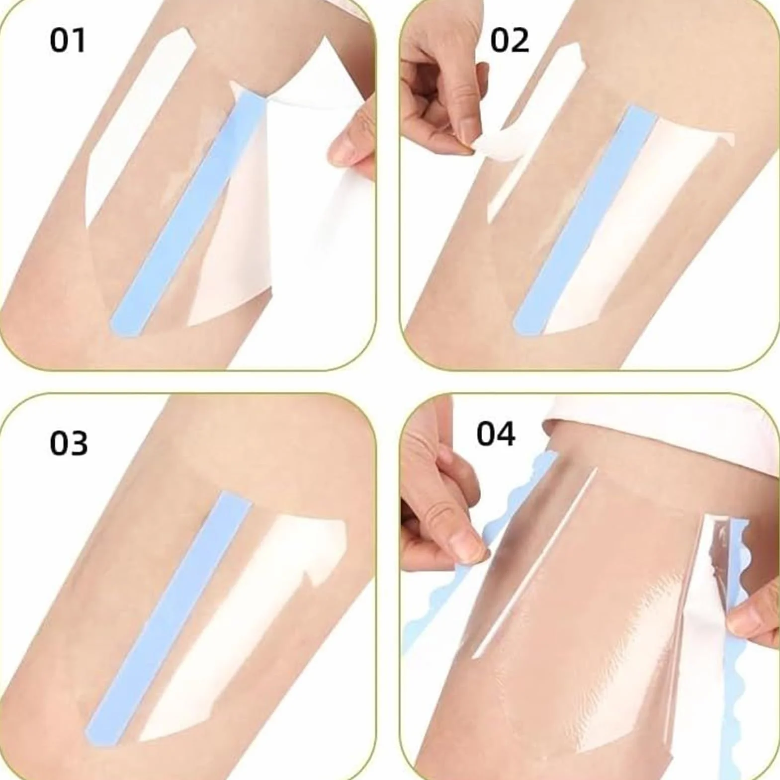 Protezione da attrito per cosce da donna, 5 pezzi, trasparente, impermeabile, anti-sfregamento, articoli per la salute e la casa per corridori e atleti