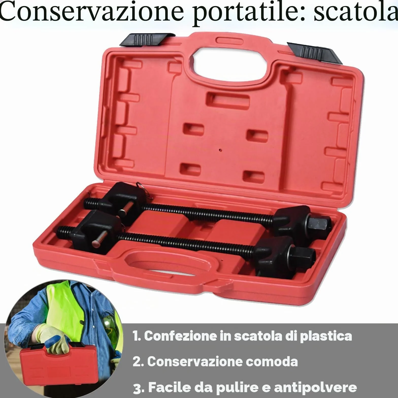 Professionale Compressore Molla Ammortizzatori Universale 300mm - Smonta Molle per Auto KFZ Strumenti Estrattore