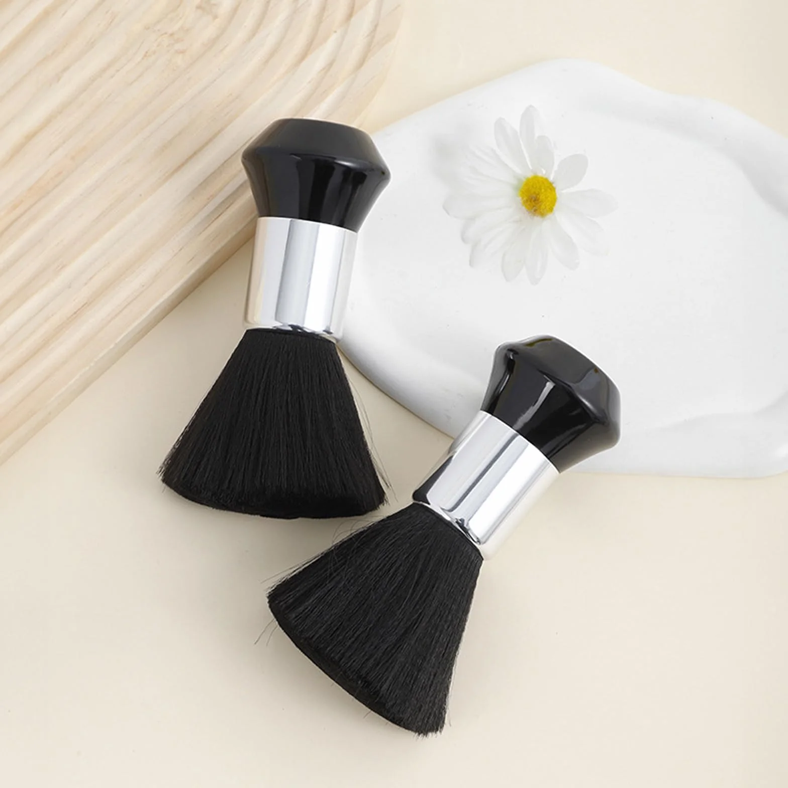 Morbida spazzola nera grande per barbiere Spazzola per spolverare il collo, Barbiere capelli pulizia spazzola Salon Taglio di capelli parrucchiere styling strumenti di trucco