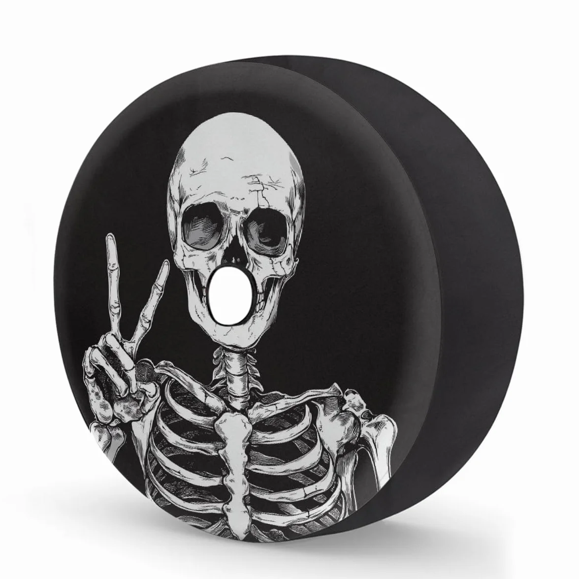 Copertura ruota di scorta teschio umano impermeabile 43,2 cm per auto rimorchi camion
