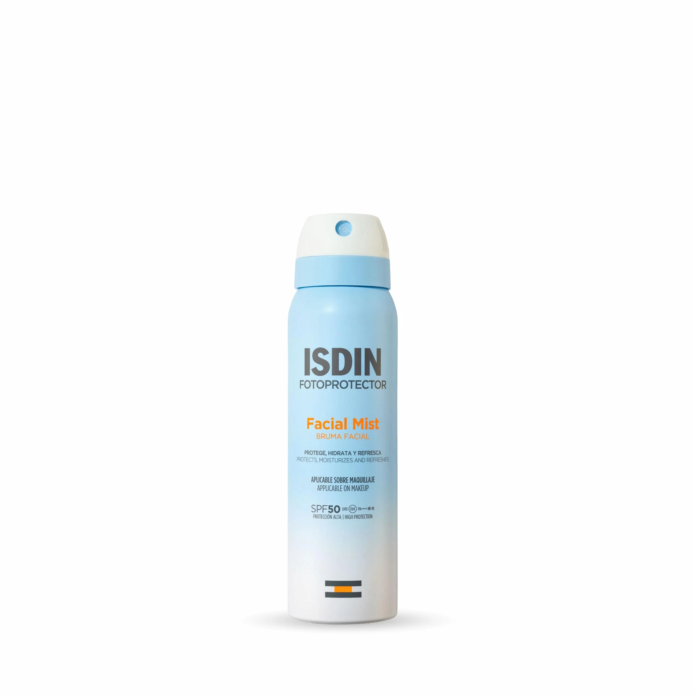 ISDIN Facial Mist SPF 50 100 ml Nebbia Solare Viso Protegge Idrata Fissa Trucco Resistente all'Acqua